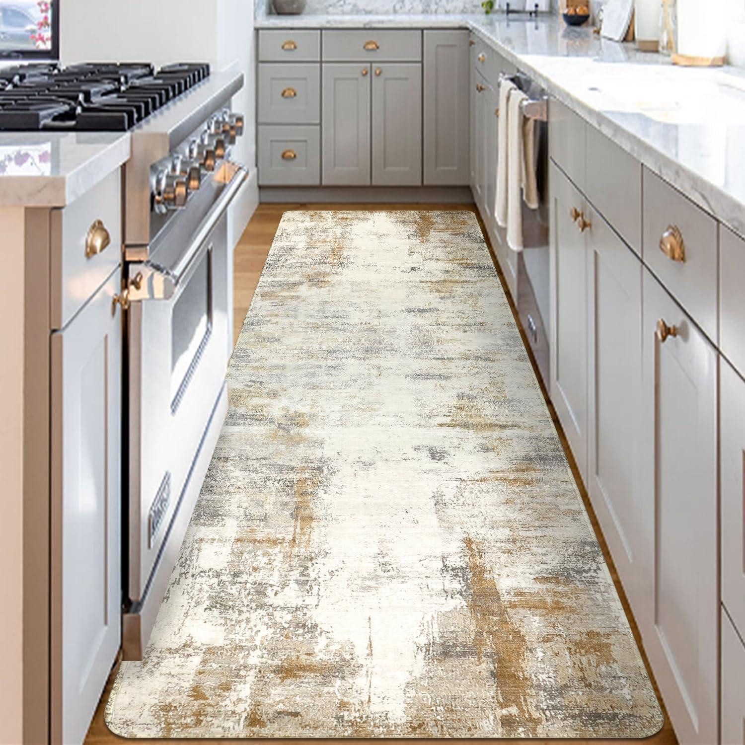 Famibay Läufer Teppich Läufer 80x300cm Beige rutschfest waschbar modern Läufer Lang