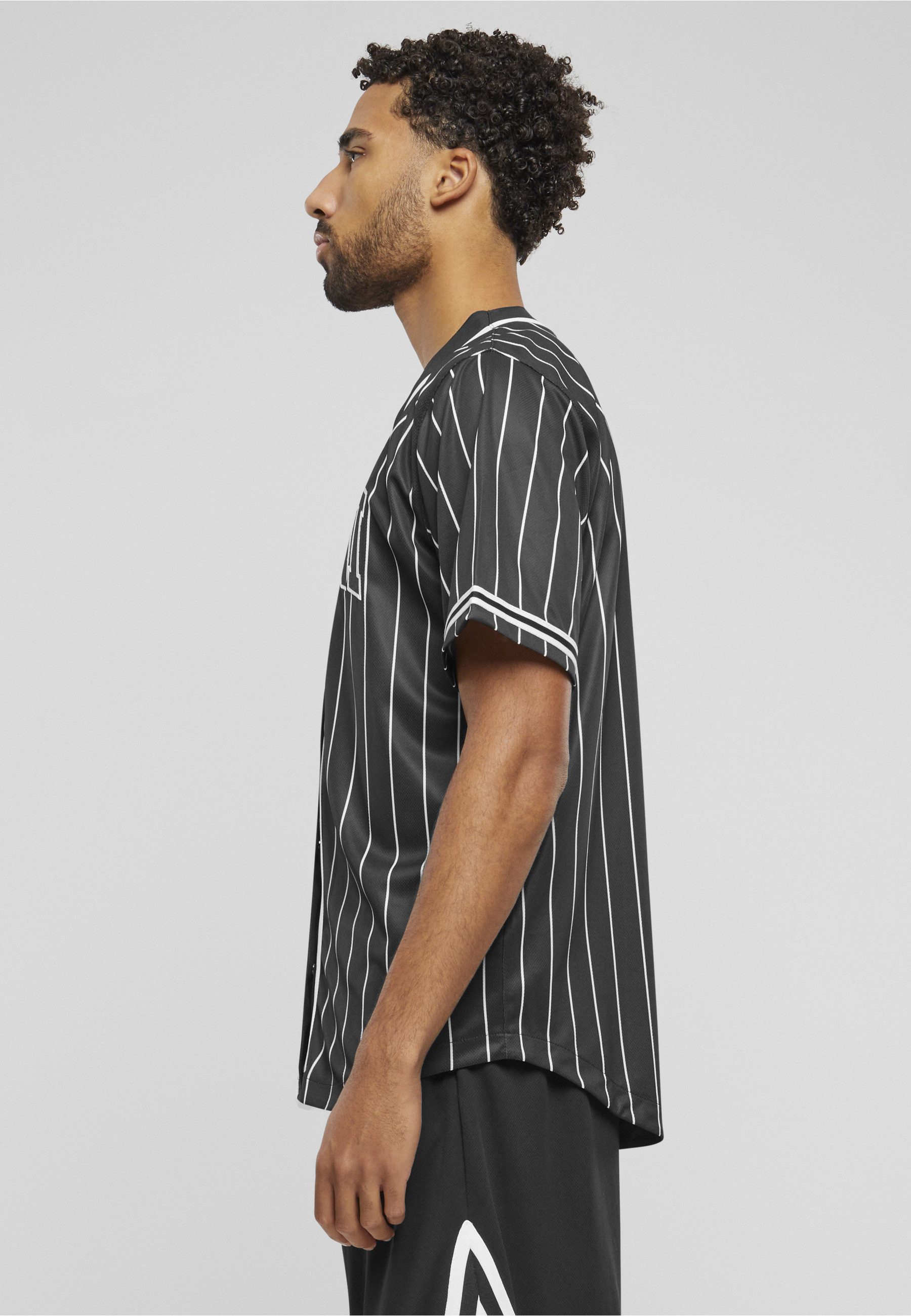 Karl Kani Kurzarmshirt Karl Kani Herren KM221-115-1 Serif Pinstripe Baseball Shirt (1-tlg)