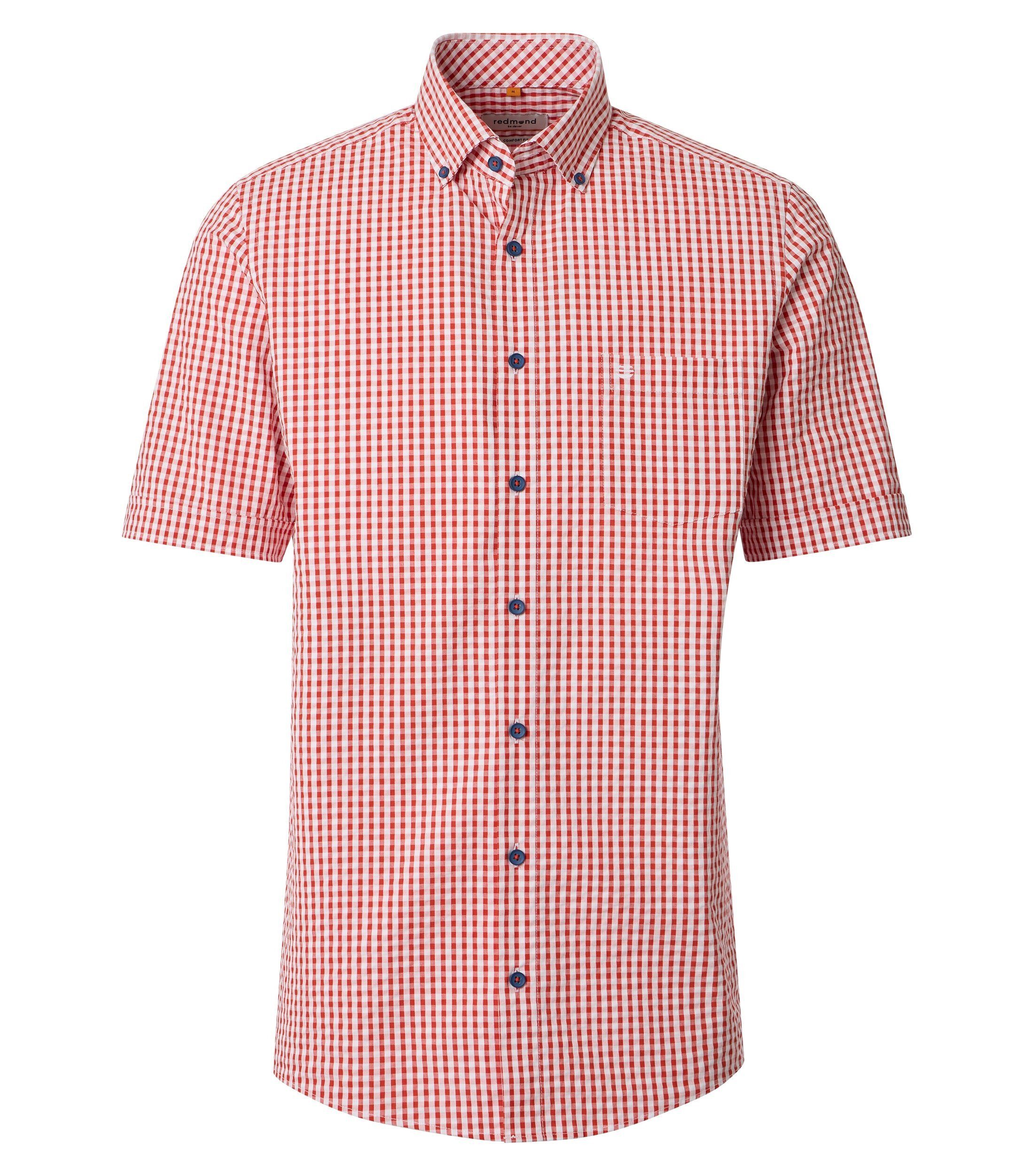 Redmond Kurzarmhemd kariert Comfort Fit