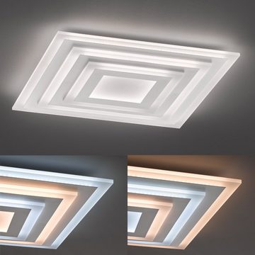 FISCHER & HONSEL LED Deckenleuchte Gorden, Dimmfunktion, Farbsteuerung, LED fest integriert, Farbwechsler, Farbtemperaturregelung ermöglicht Lichtstimmungen zwischen 2700+6500K