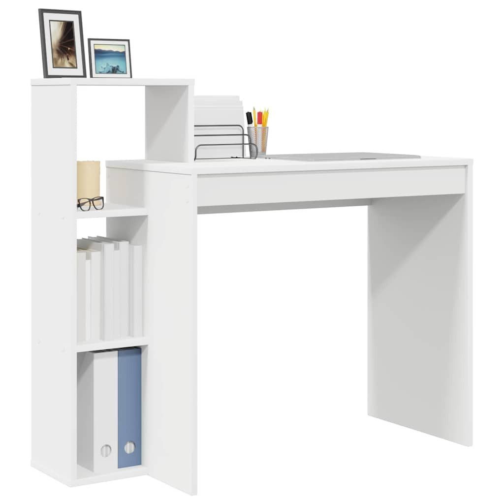 vidaXL Schreibtisch Schreibtisch mit Regal Weiß günstig online kaufen