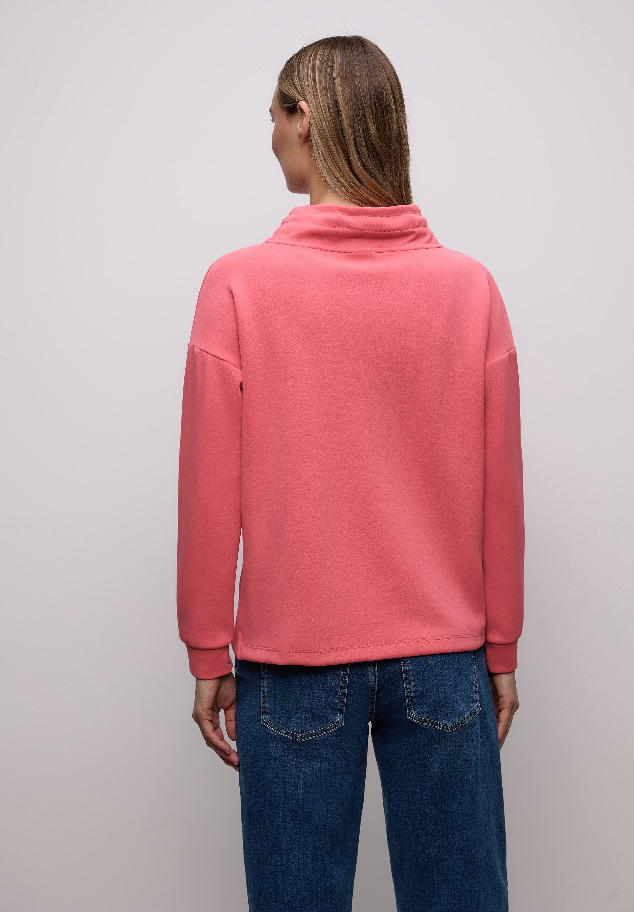 STREET ONE Sweatshirt mit Stehkragen und Kordelzug
