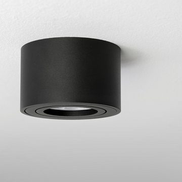 linovum LED Aufbaustrahler 6 x Aufbauleuchte SMOL schwenkbar in schwarz matt & rund mit LED, Leuchtmittel inklusive, Leuchtmittel inklusive