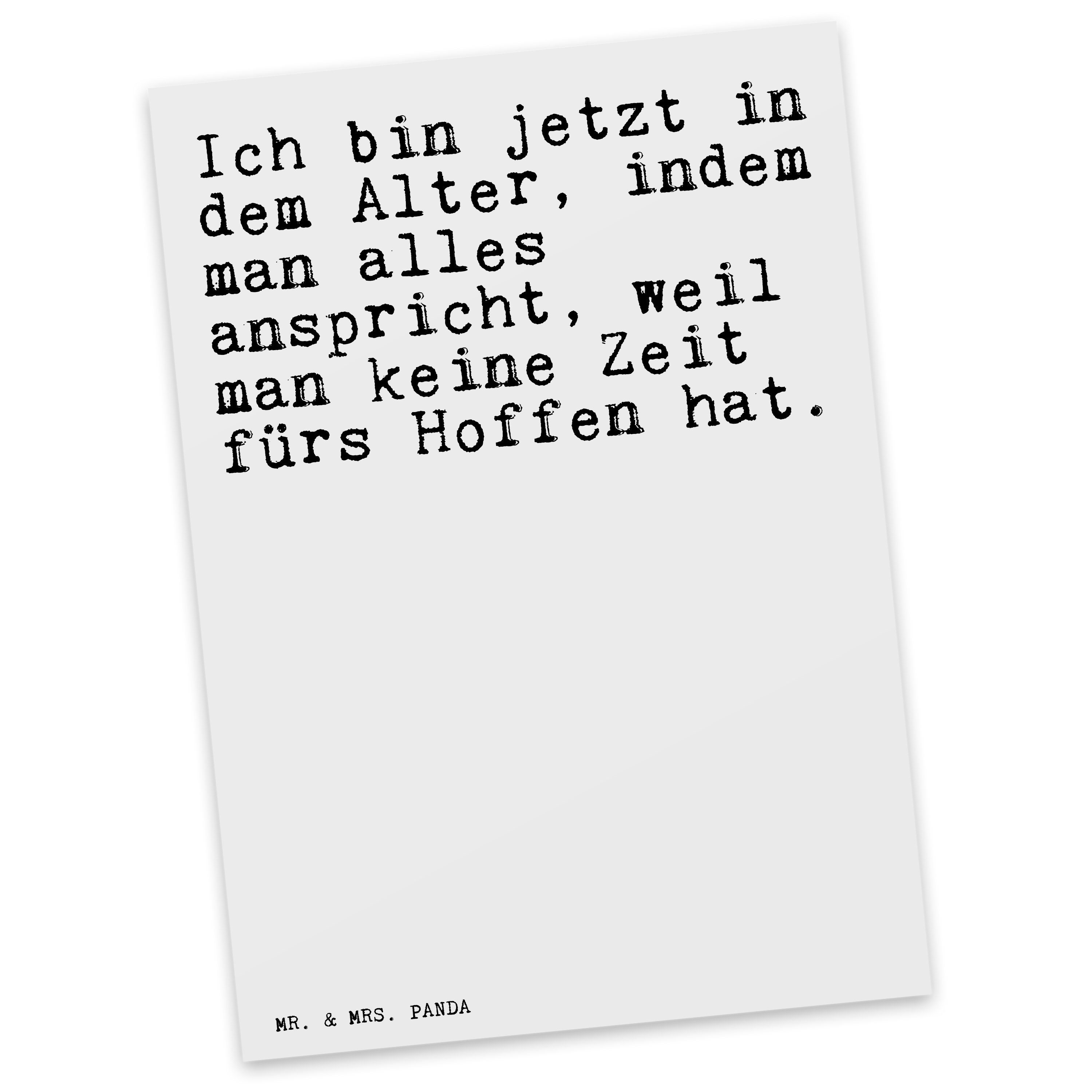 Mr. & Mrs. Panda Postkarte »Ich bin jetzt in... Weiß Geschenk