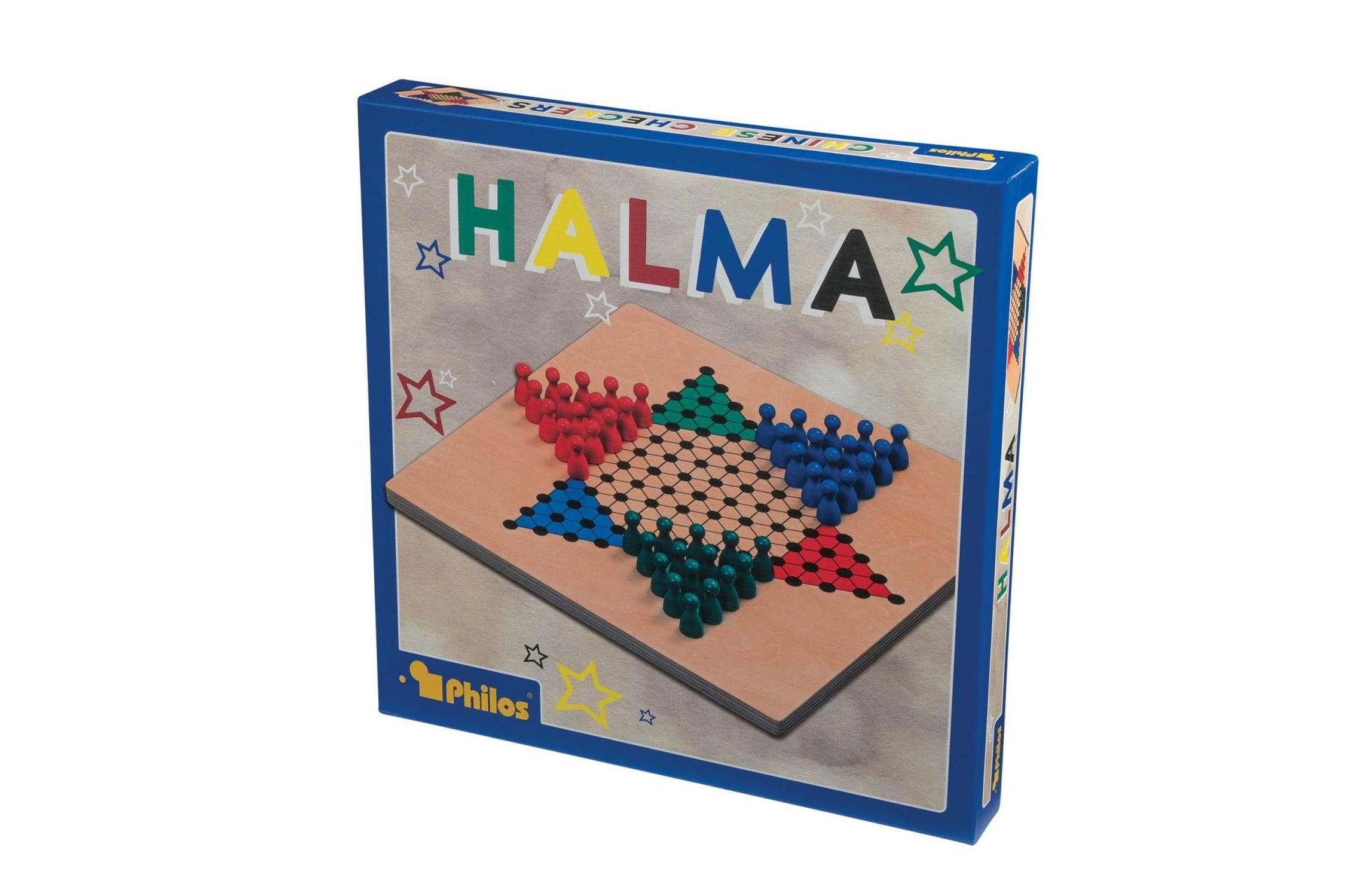 Philos Spiel Klassisches Halma-Strategiespiel mit Holzbrett