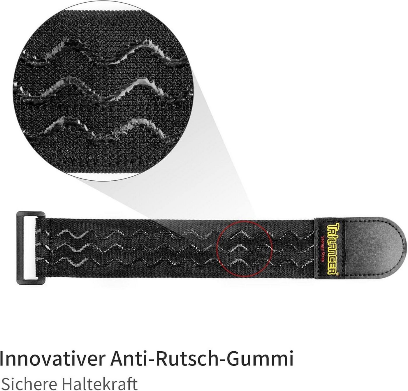 Thumbnail - LuxusKollektion Multitool Elastische Trilancer Gurtbänder Klettverschlüssen 30 x 5cm 8er-Pack