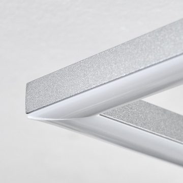 hofstein Deckenleuchte moderne Deckenlampe aus Metall/Kunststoff in Titanfarben/Weiß, LED fest integriert, 3000 Kelvin, mit verstellbarem Schirm, Länge max. 74,5 cm, 20 Watt, 2250 Lumen