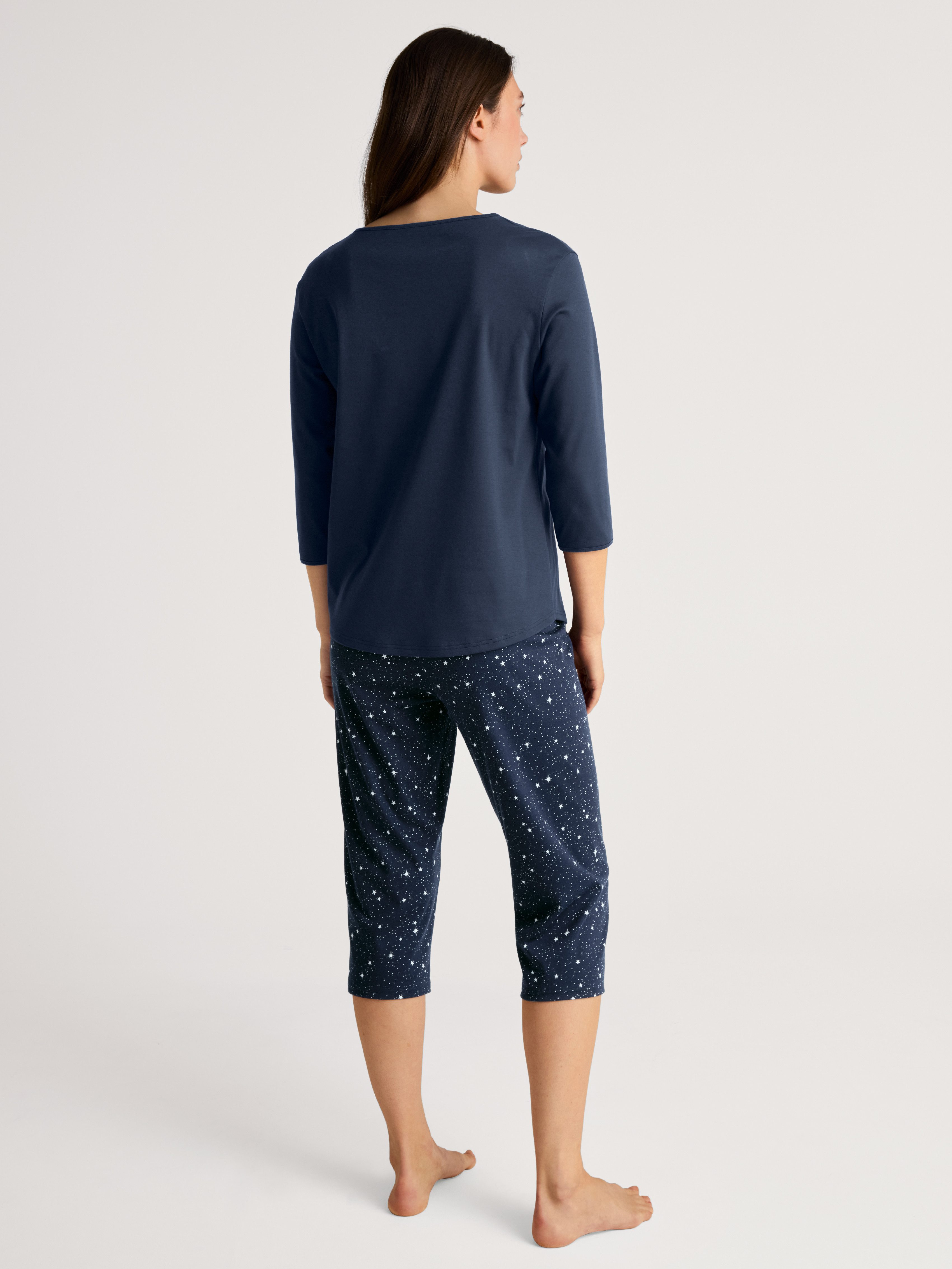 CALIDA Pyjama Sweet Dreams (2 tlg) 3/4-Länge, Rundhals, weich, Interlock-Qualität, Pure Cotton