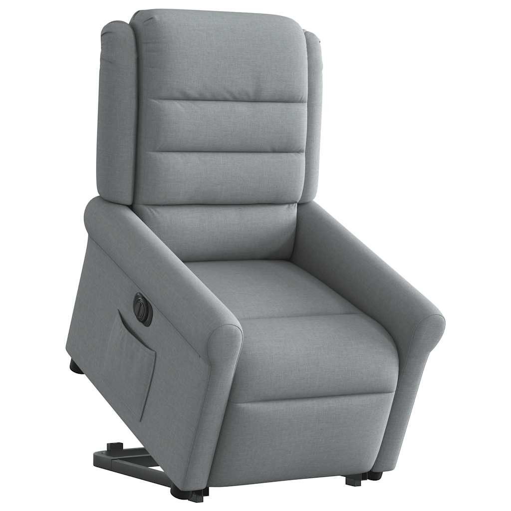 vidaXL Кресла Relaxsessel mit Aufstehhilfe Elektrisch Hellgrau Stoff (1-St)