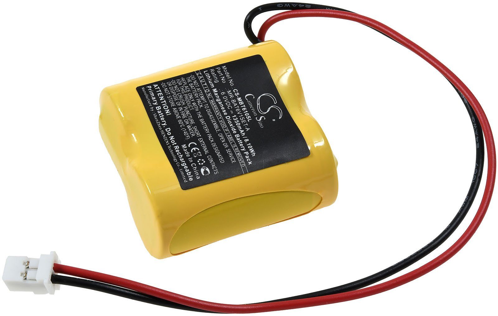 Powery Batterie für Mitsubishi MR-BAT6V1SET-A Batterie, (6 V)