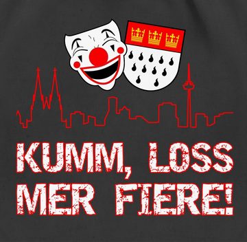 Shirtracer Turnbeutel Kumm loss mer fiere Kölle Alaaf Köln Wappen Karneval Karnevalskostüm C, Karneval & Fasching