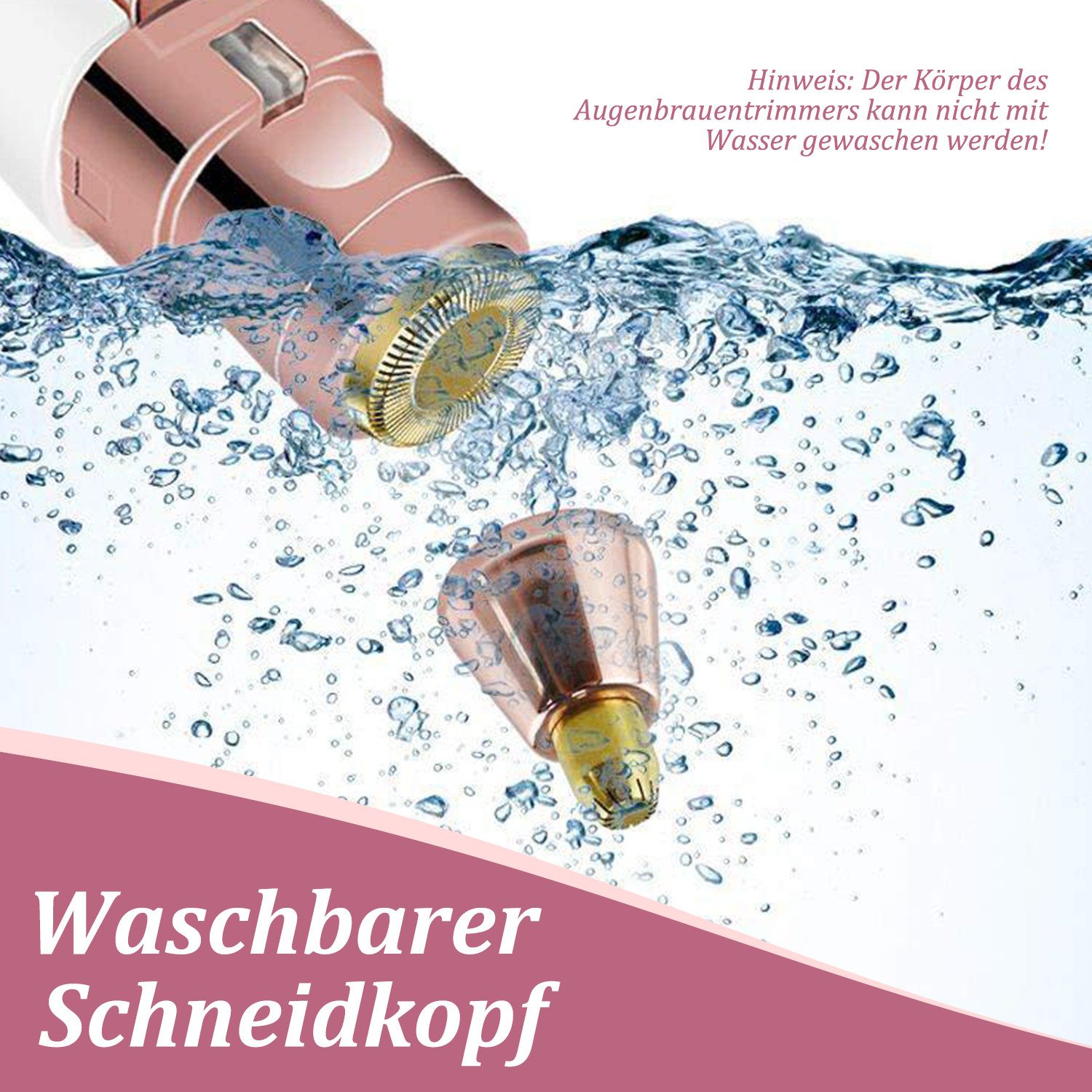 DESUO Haarentferner-Set 2IN1 USB Augenbrauenrasierer Elektrisch Gesichtshaarentferner Frauen