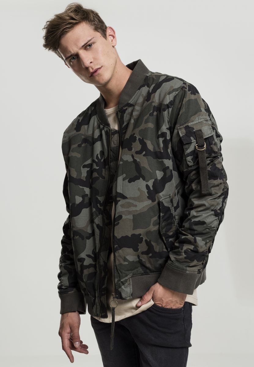 URBAN CLASSICS Outdoorjacke Vintage Camo Cotton Bomber Jacket