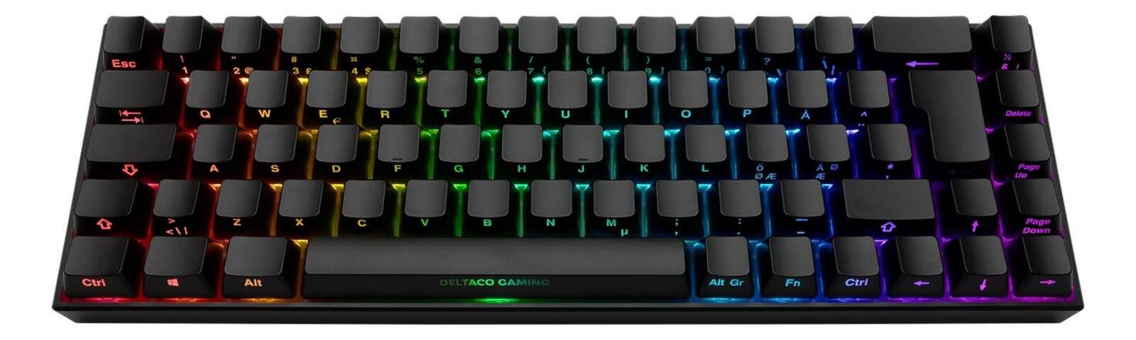 DELTACO Deltaco DK440R Gaming Tastatur kabellos, Schwarz Gaming-Tastatur