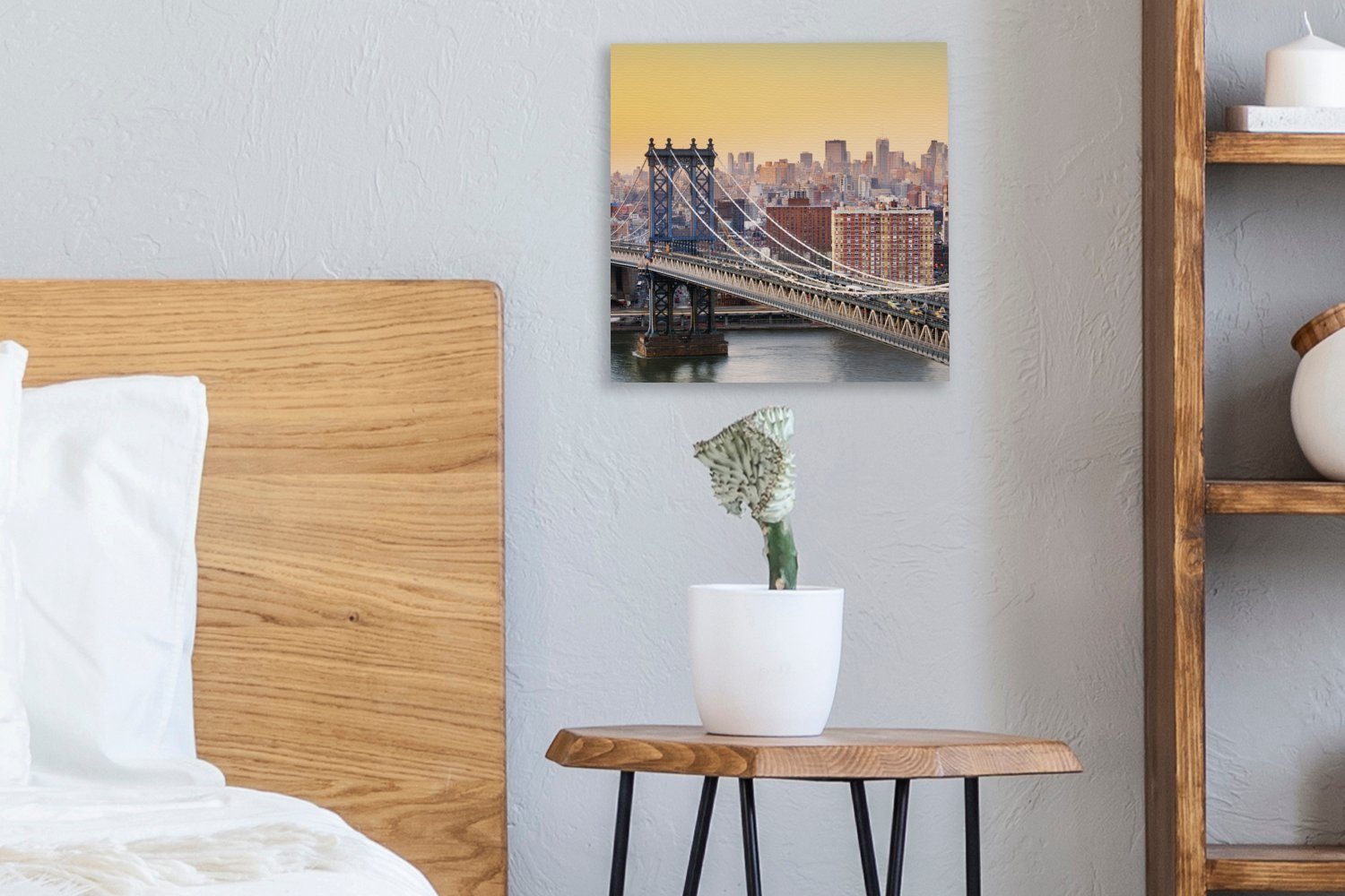 Bilder für New OneMillionCanvasses® Leinwand Wohnzimmer in (1 Schlafzimmer Manhattan-Brücke York, St), Leinwandbild