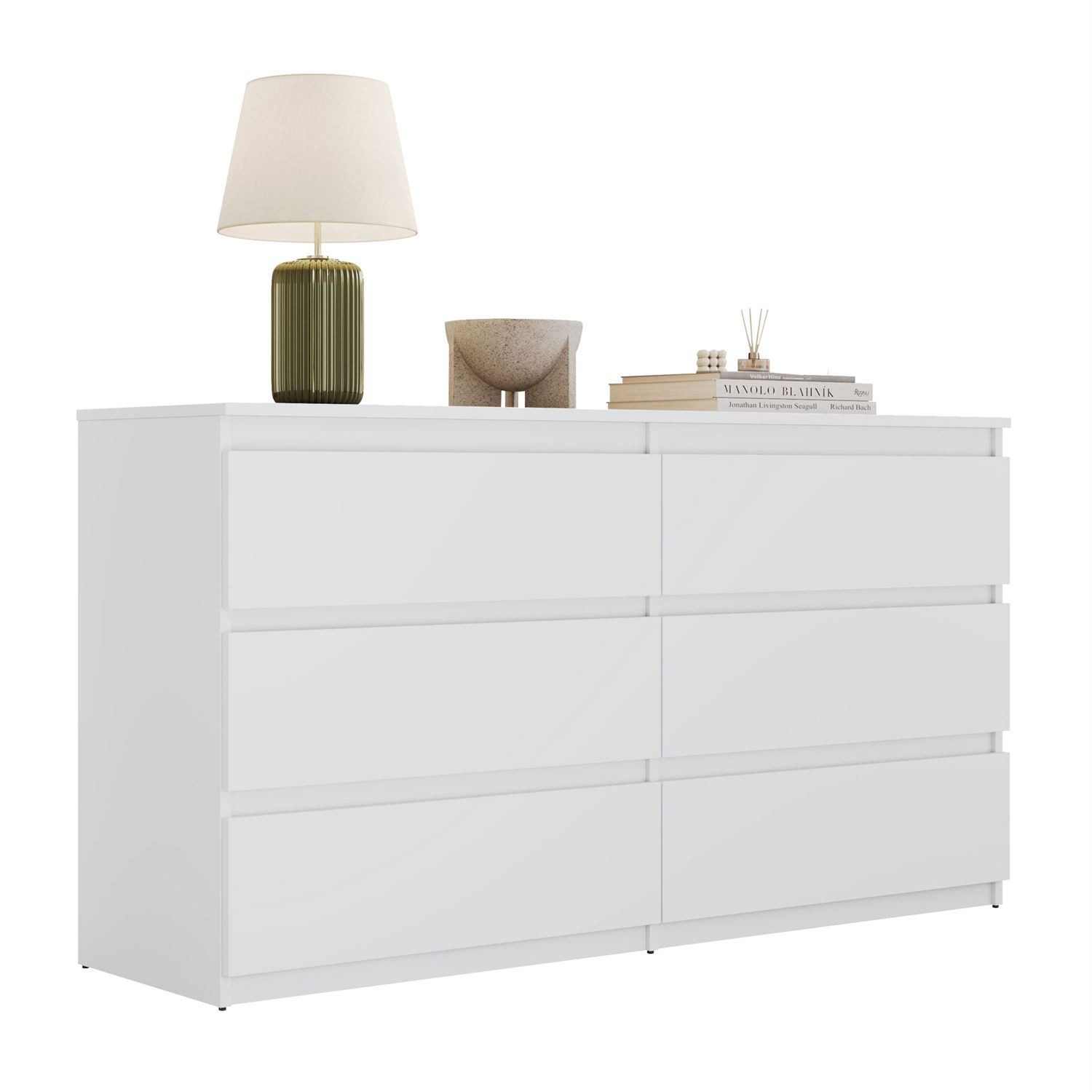 Lookway Kommode HANA M6– elegante Kommode mit geräumigen Schubladen, Breite: 120 cm und 140 cm