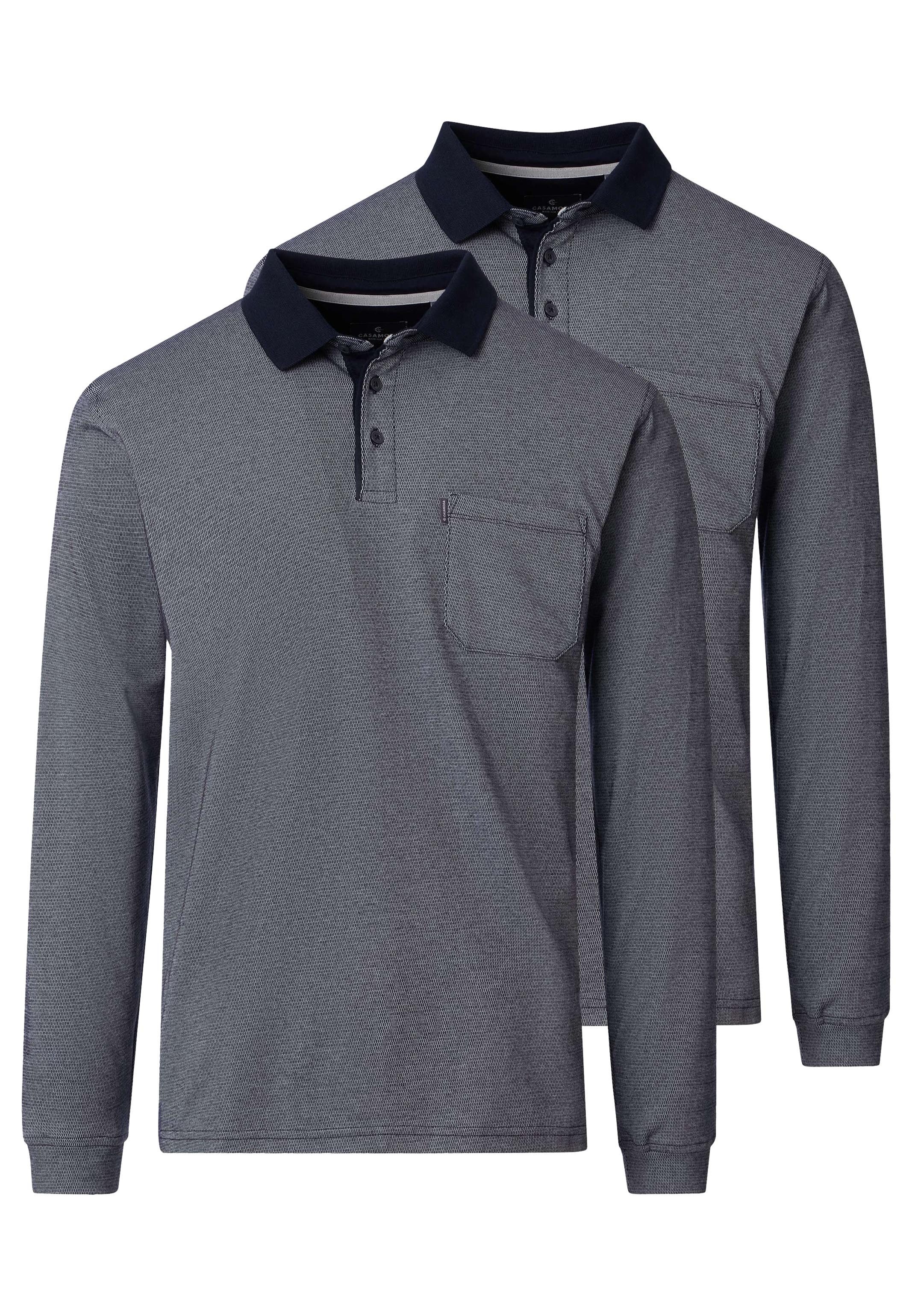 Langarm-Poloshirt 2er Pack Basic