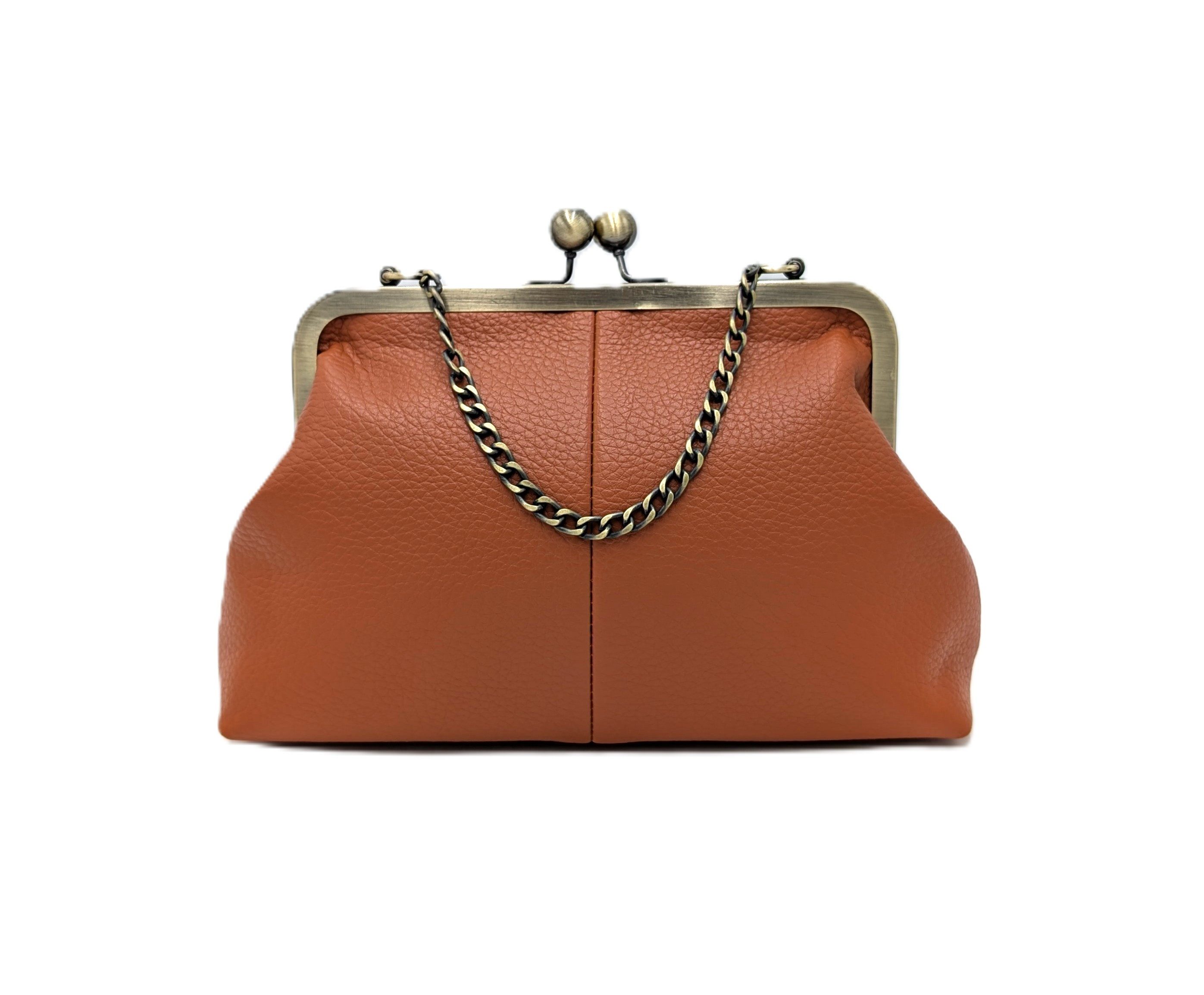 Mera Vellon Umhängetasche Damen Handtasche Novela, Umhängetasche aus veganem Leder und mit Clipverschluss – Bild 5 von 5