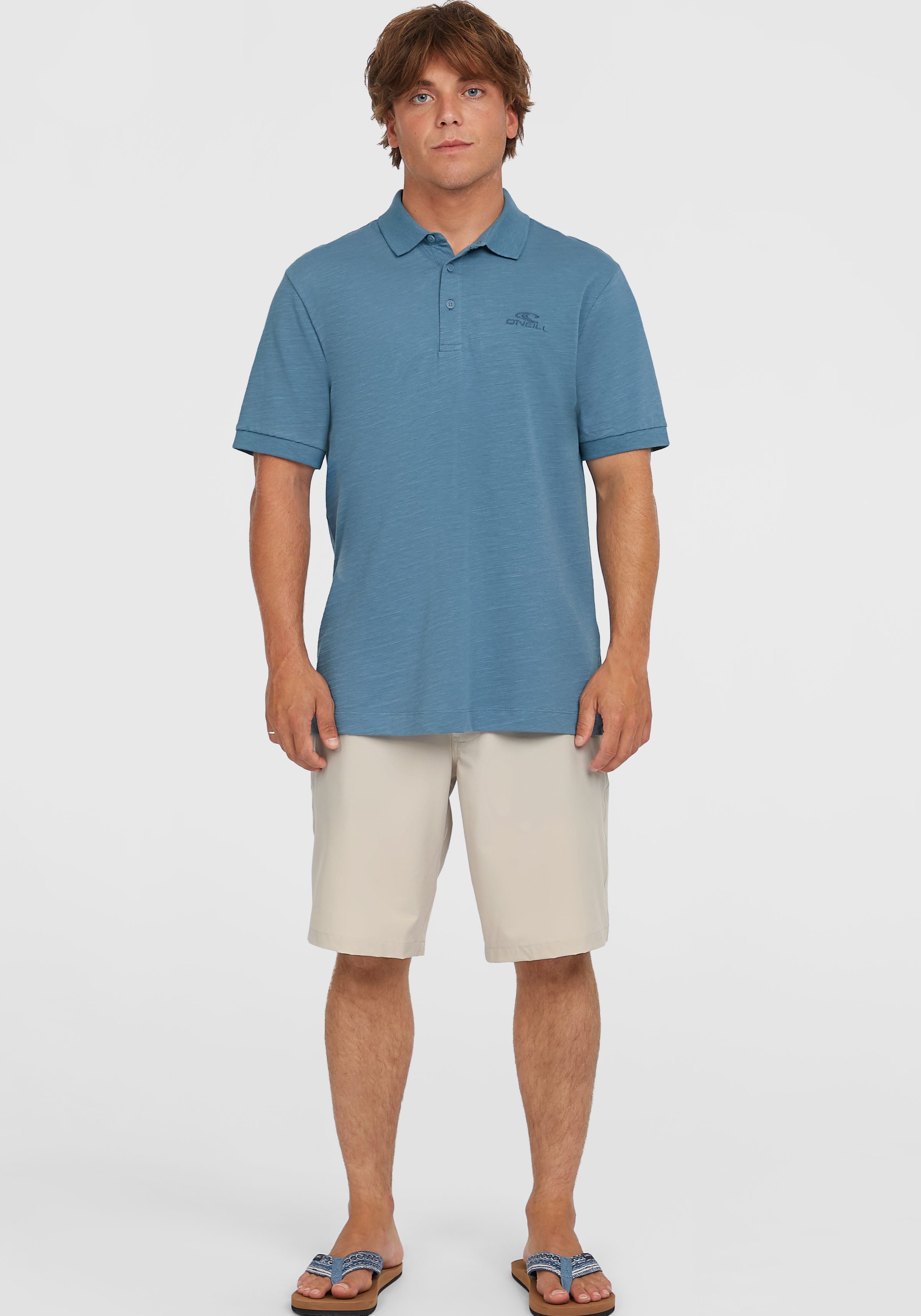 O'Neill Poloshirt Small Logo Poloshirt mit Stickerei auf der Brust, geknöpfter Polokragen, aus Slub-Jersey