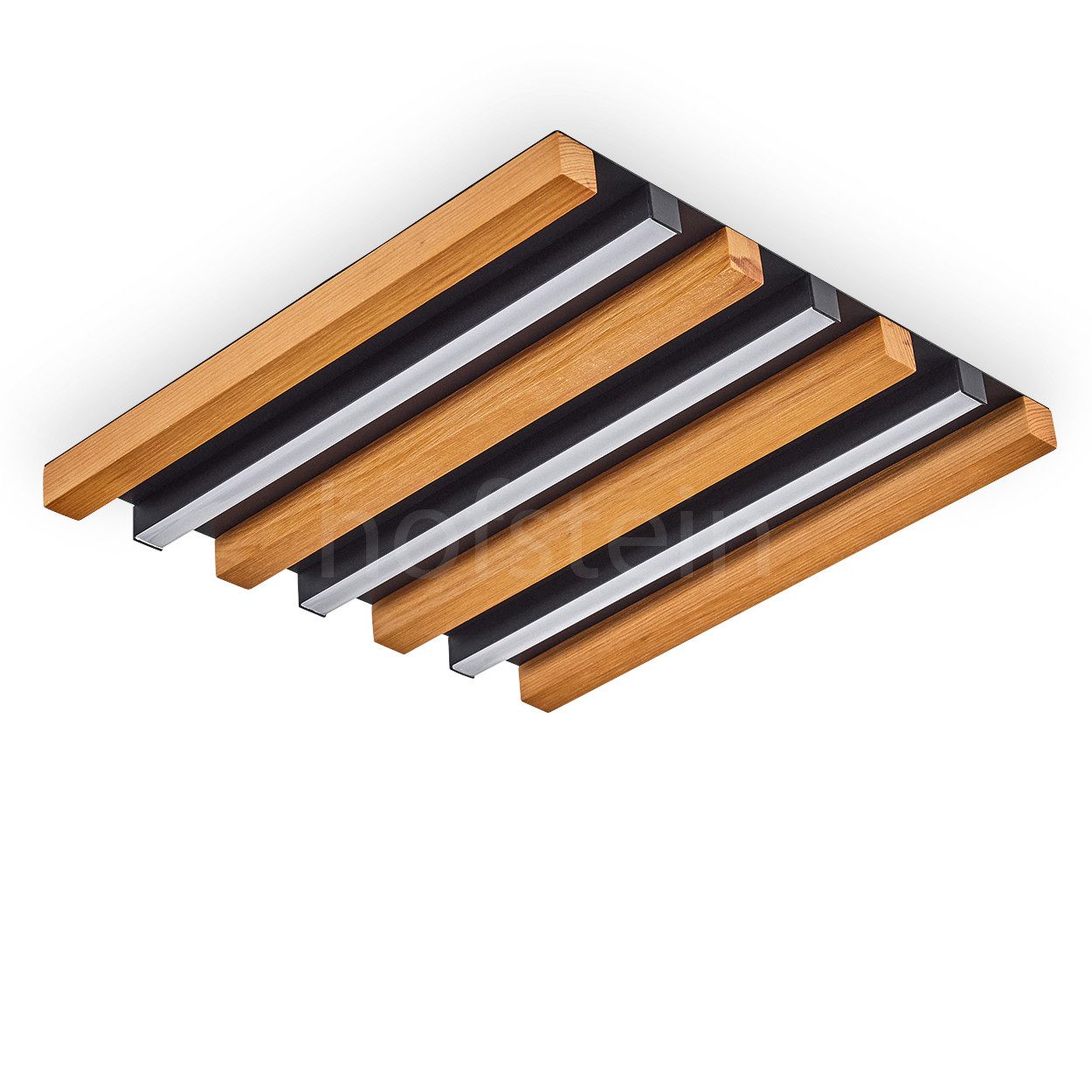 hofstein Deckenleuchte moderne Deckenlampe aus Metall/Holz/Kunststoff in Sc günstig online kaufen