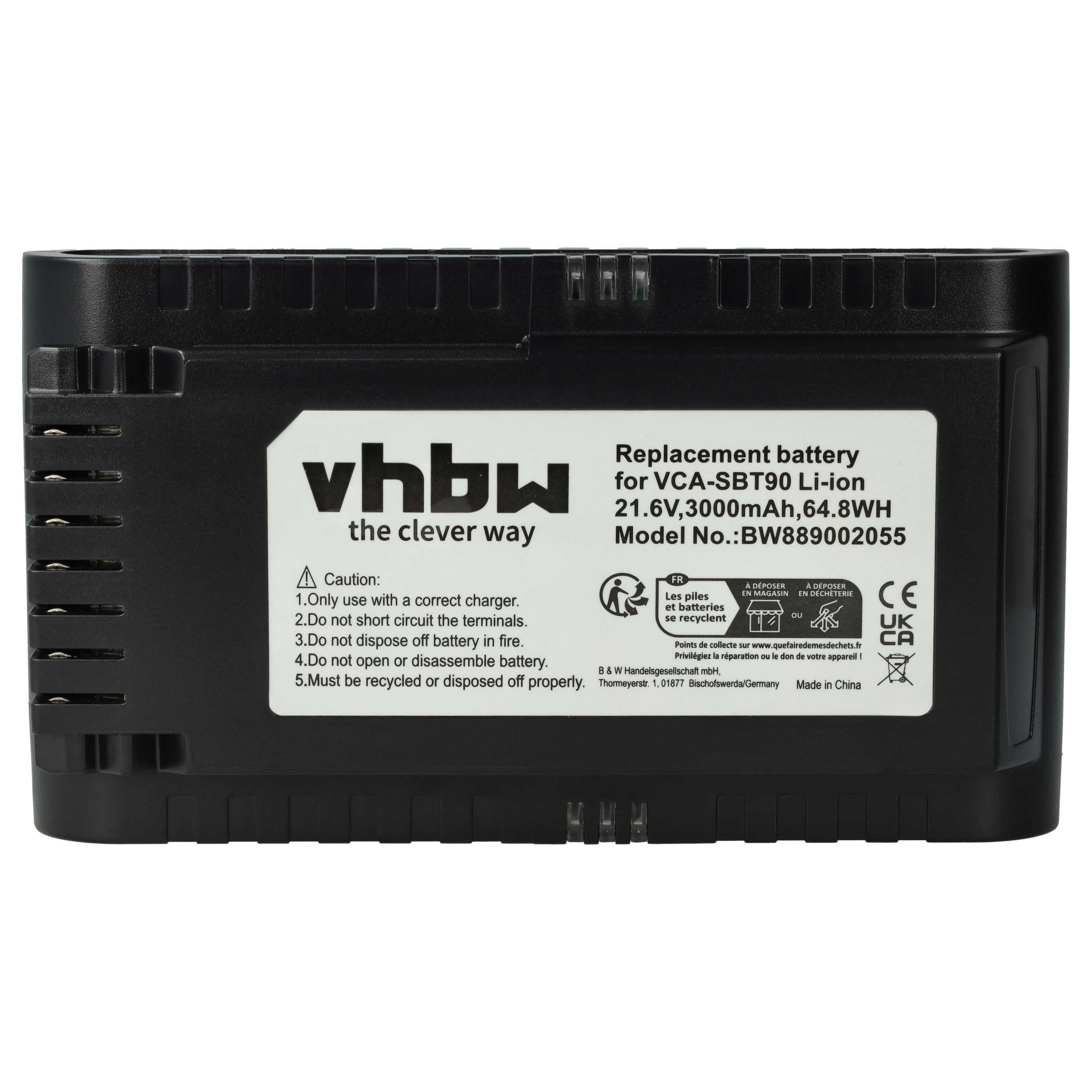 vhbw Akku passend für Samsung Jet 75 Multi VS20T7534T1/SH, 70 LIGHT, 70 Staubsauger-Akku Akku Li-Ion 3000 mAh (21,6 V, 1 St), Leistungsfähiger Austausch-Akku für Ihren Staubsauger