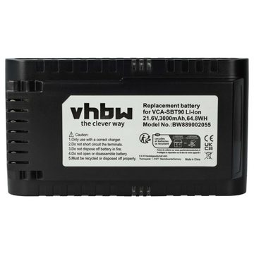 vhbw kompatibel mit Samsung VS20T7536T5/EN, VS20T7562R5/EG, VS20T7538T5/SH Staubsauger-Akku Li-Ion 3000 mAh (21,6 V)