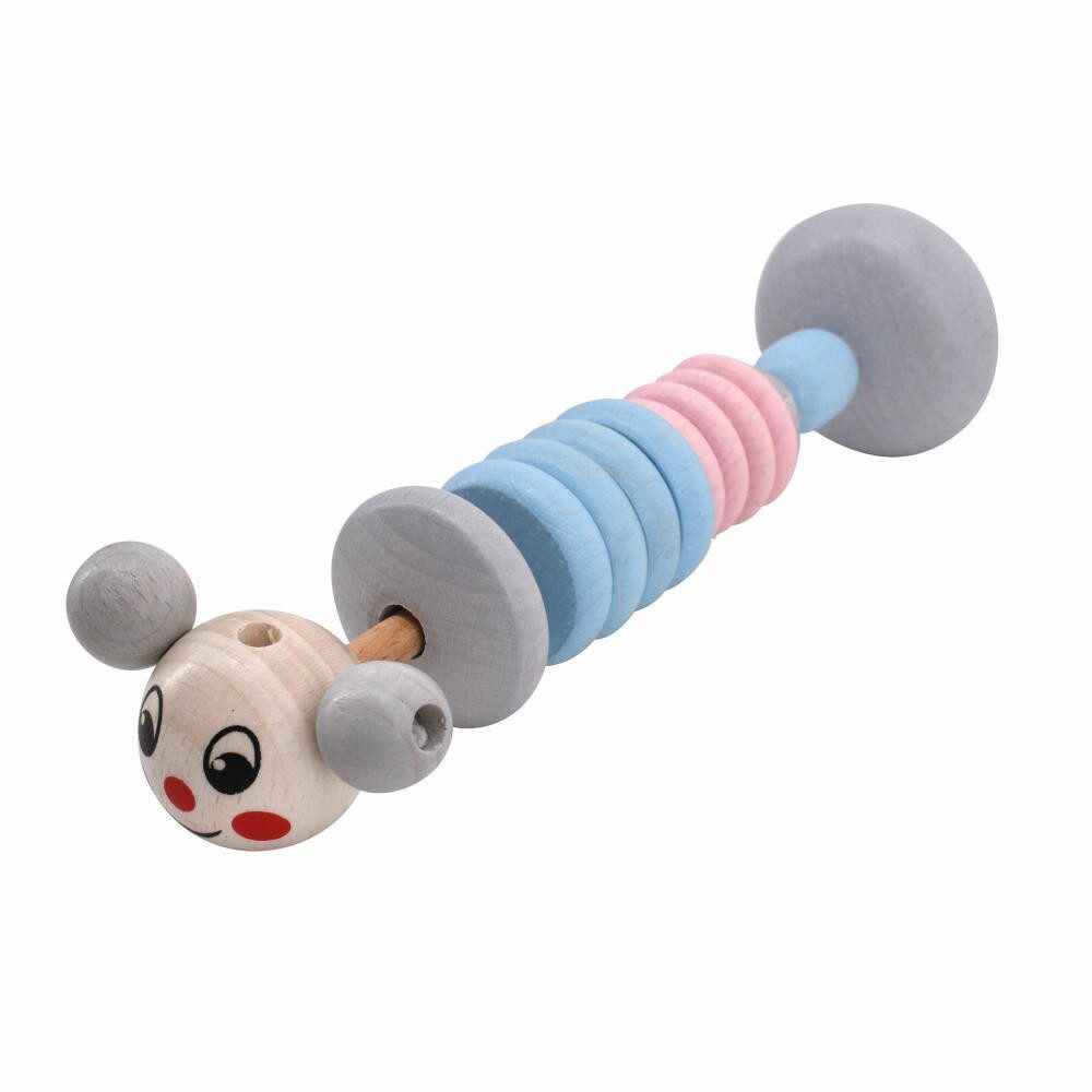 Voggenreiter Spielzeug-Musikinstrument Music For Kids Rappel-Raupe Clic-Clac Blau Rosa