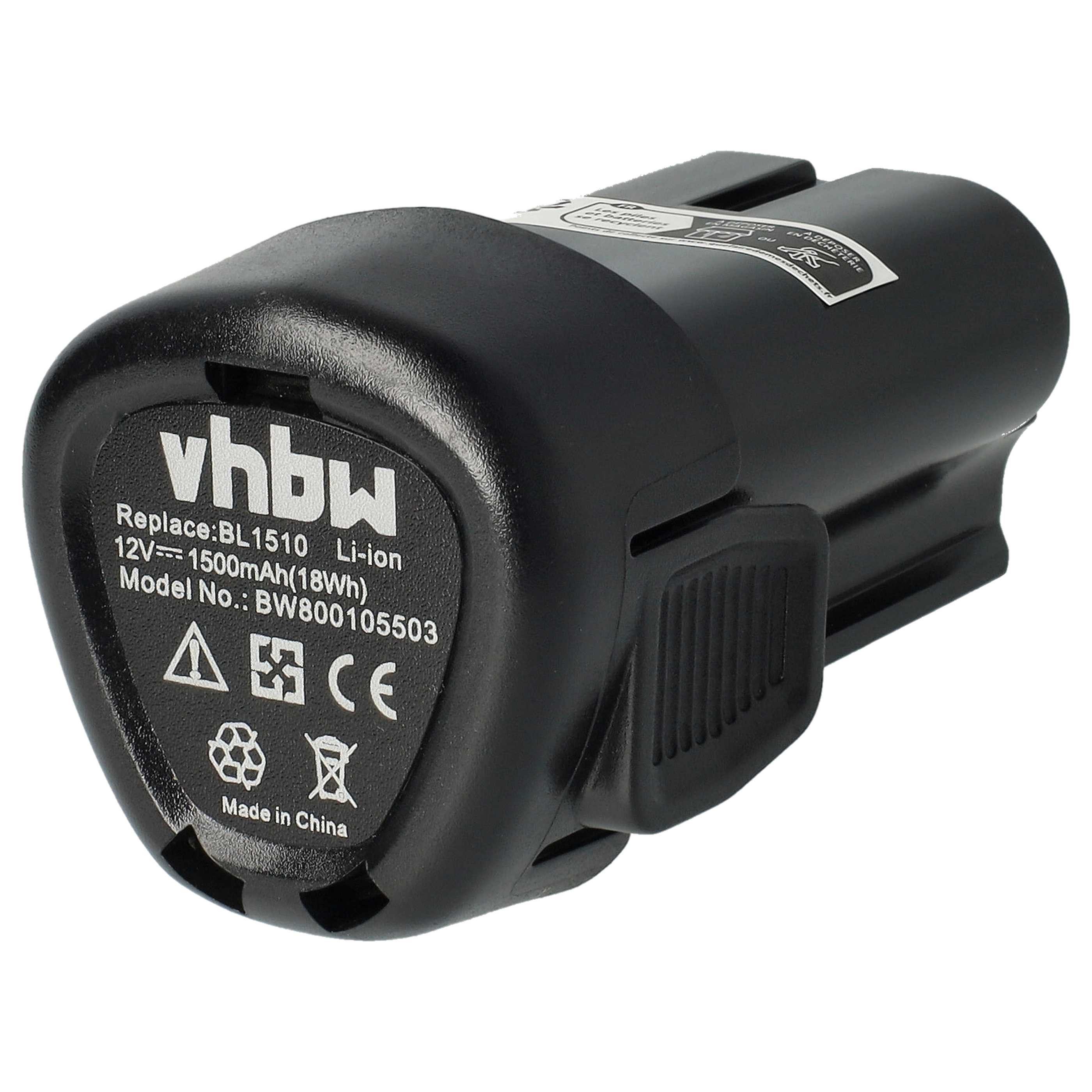 passend für Black & Decker PSL12, LDX112C Elektrowerkzeug (1,5 Ah, 12 Akku