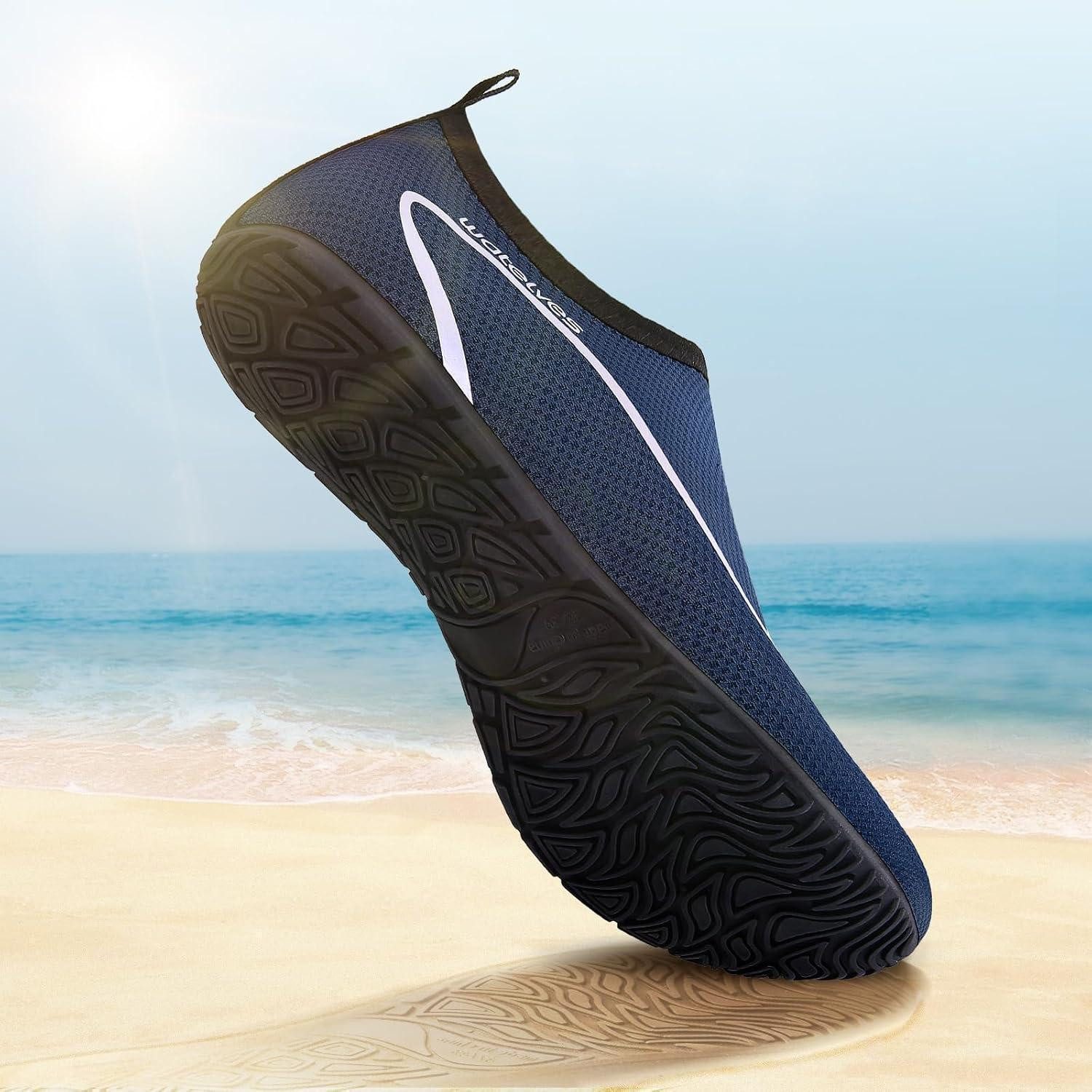 LuxusKollektion Wasserschuhe Aquaschuhe Badeschuhe Damen 38 39 EU A Linie Dunkelblaue Wasserschuh