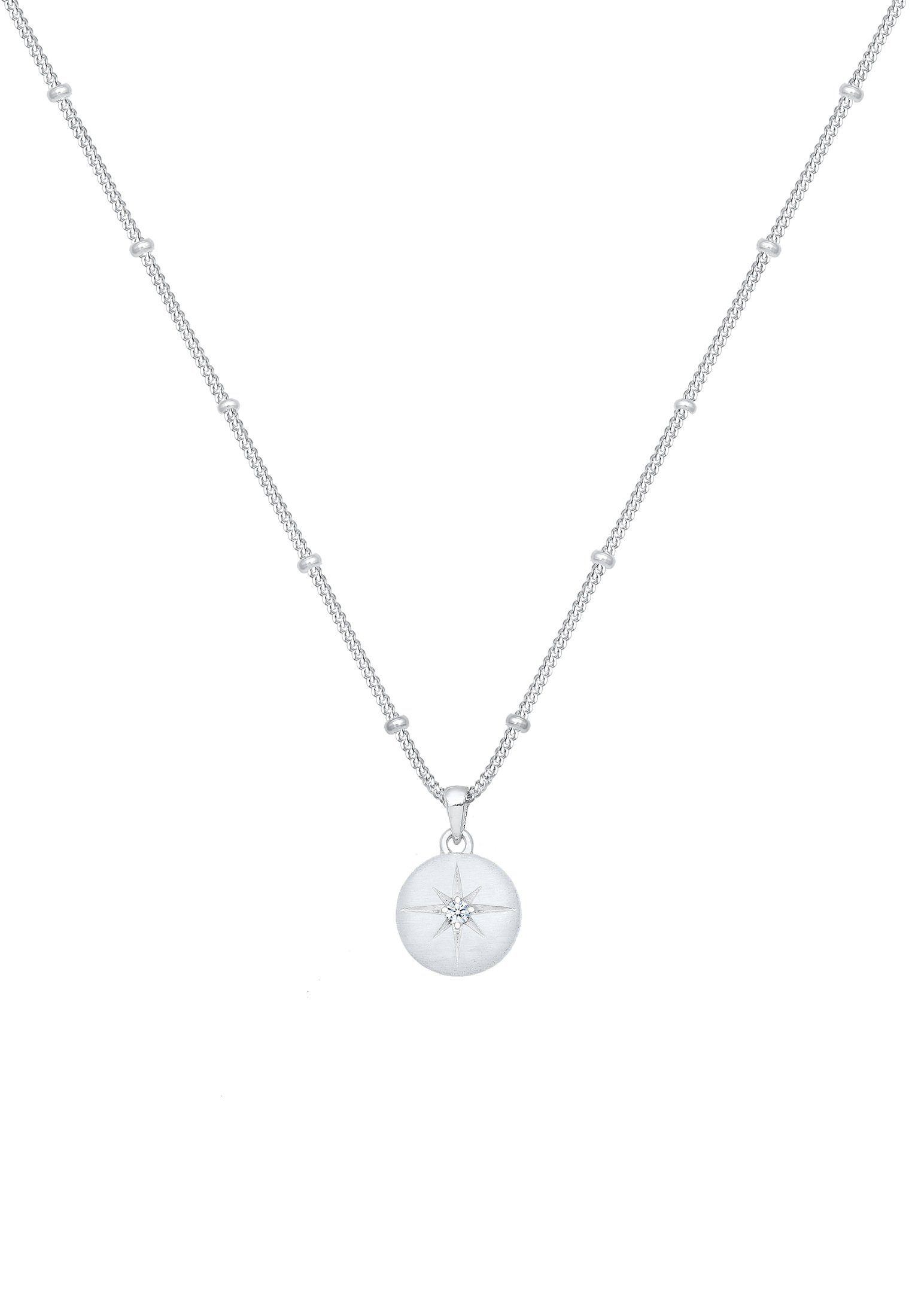 Elli DIAMONDS Kette mit Anhänger Stern Diamant (0.03 ct) 925 Sterling Silber, Sterne