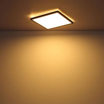 etc-shop LED Deckenleuchte, LED-Leuchtmittel fest verbaut, Warmweiß, Badezimmer Lampe LED Deckenleuchte Deckenlampe IP44 3 Stufen Dimmer