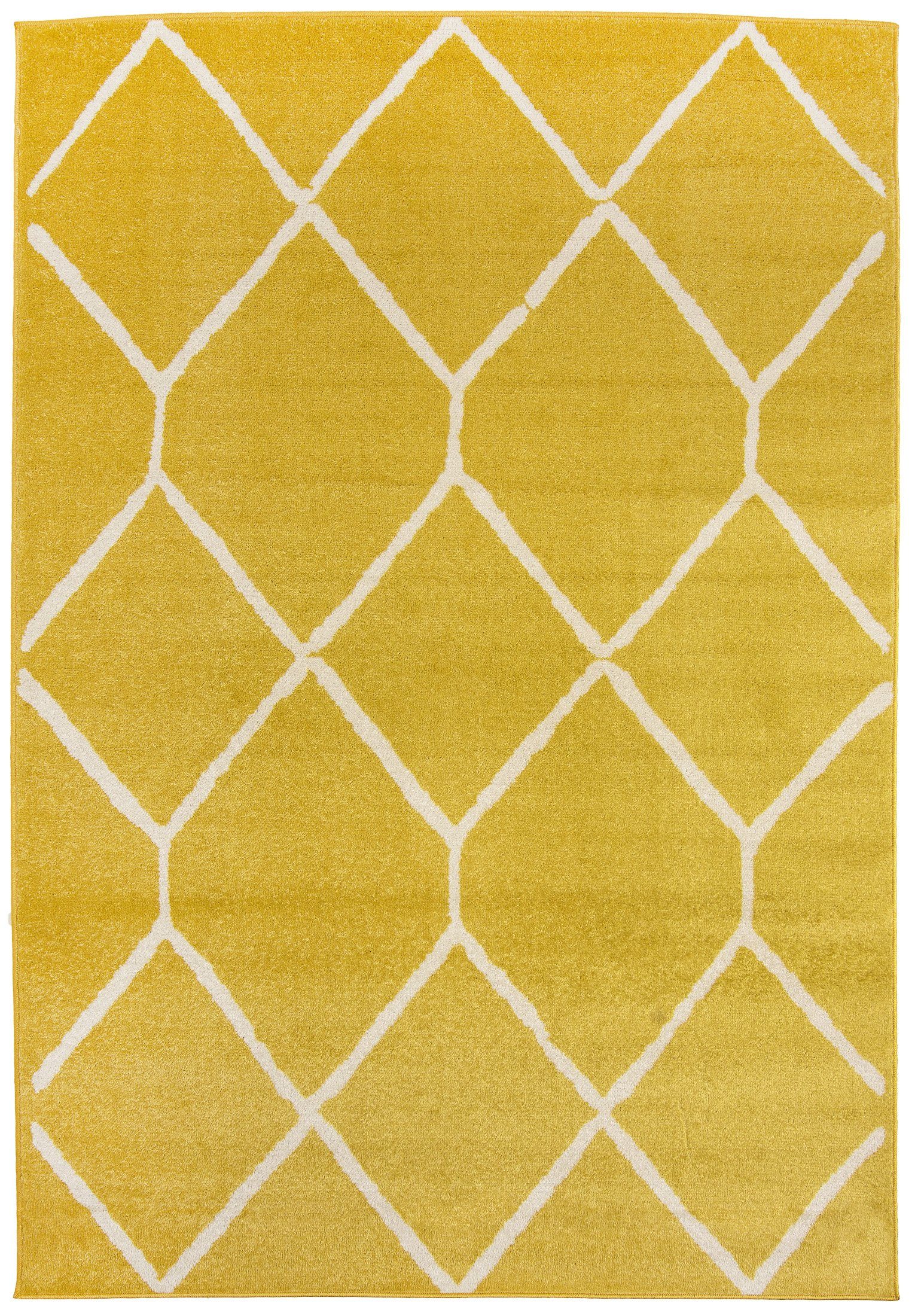Mazovia Designteppich Modern Teppich Geometrisch Muster Gelb farbe - Kurzfl günstig online kaufen