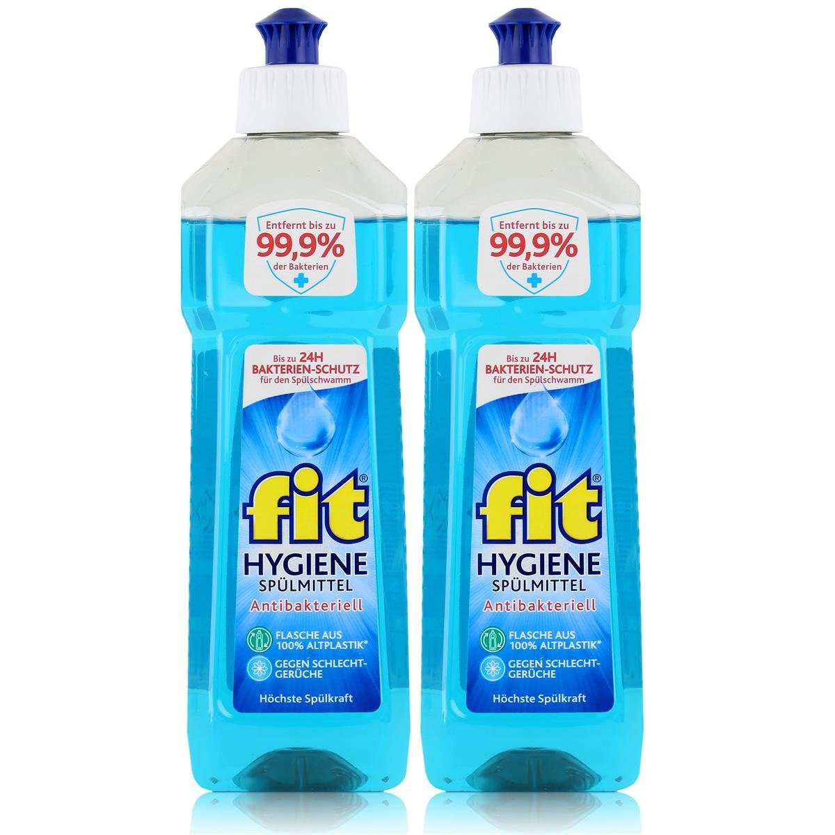 FIT fit Spülmittel Hygiene Anti. 500ml - Höchste Spülkraft (2er Pack) Geschirrspülmittel