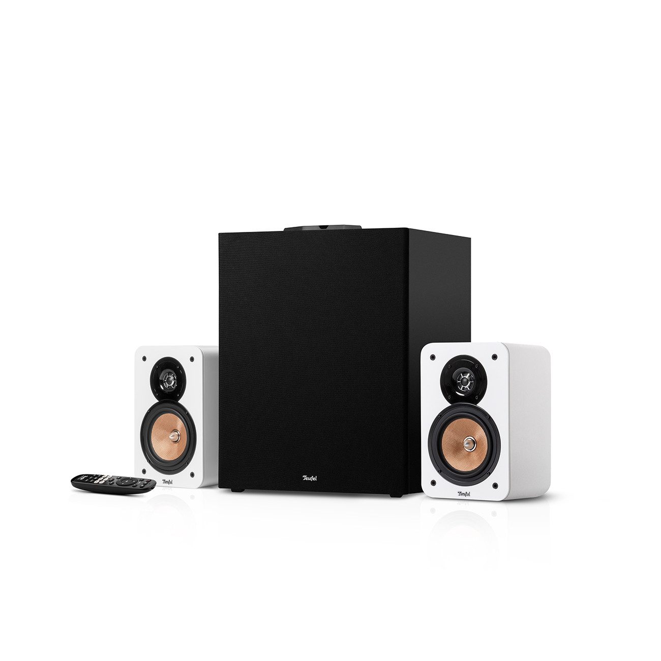 Teufel ULTIMA 20 CONCEPT Power Edition "2.1-Set" Lautsprechersystem (Bluetooth, HDMI, 150 W, Integrierter AV-Receiver mit Bluetooth 5.0)