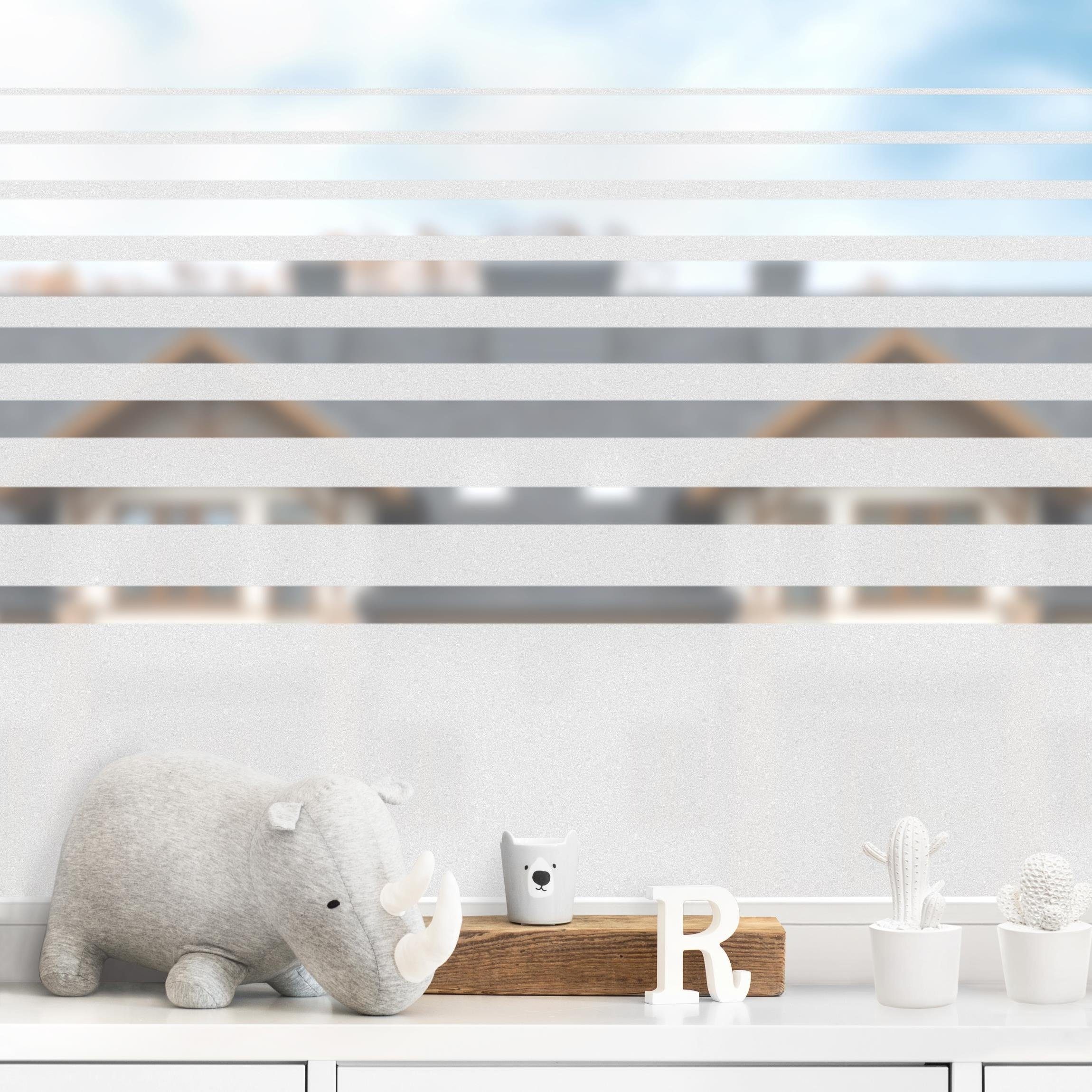 Bilderdepot24 Fensterfolie statisch haftend Motiv Fensterdeko Streifen Muster III Muster, blickdicht, Innen Fenster Tür Balkontür Küche Badezimmer Wohnzimmer Schlafzimmer