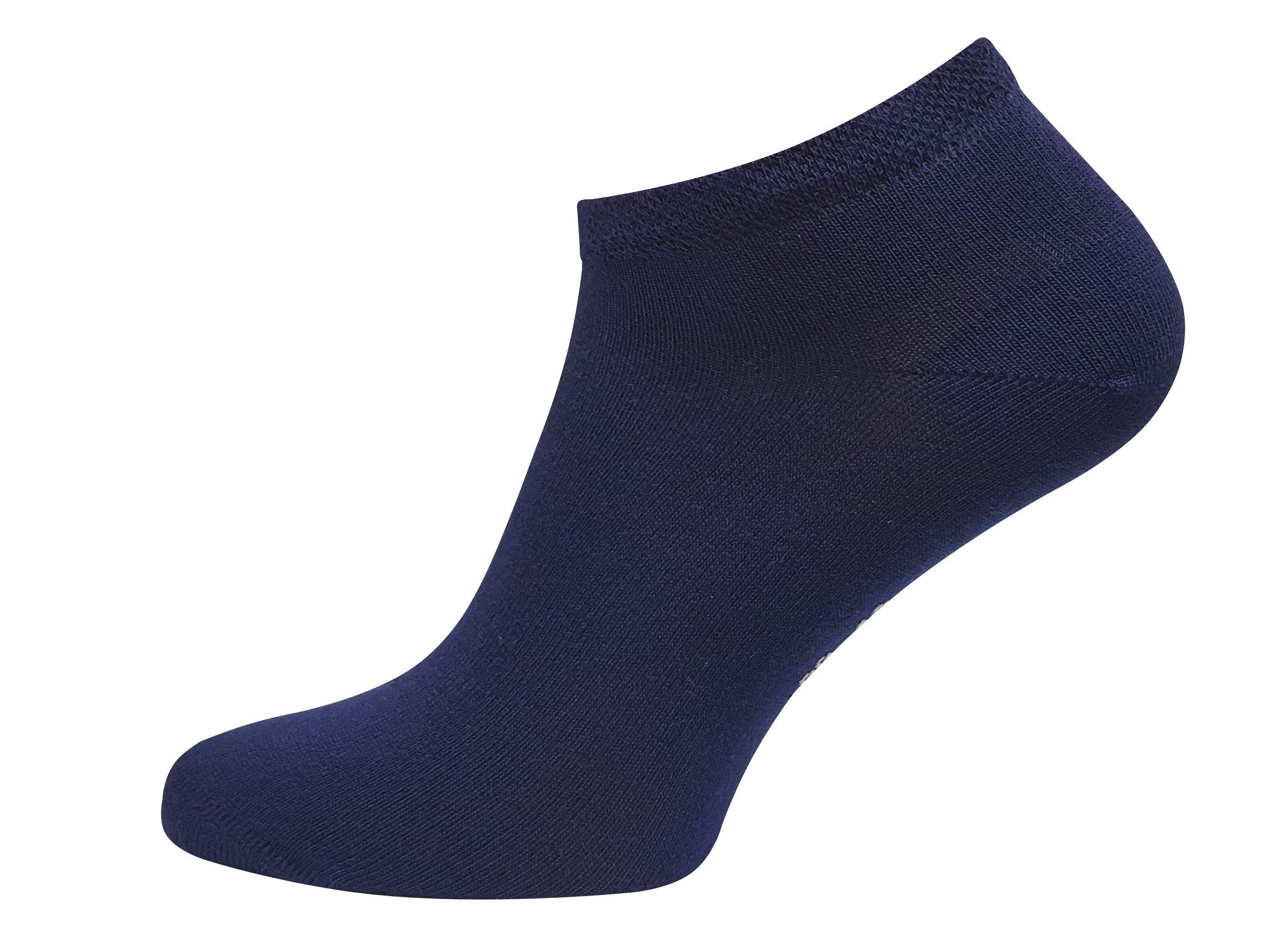 atmungsaktiv Sneakersocken schwarz/grau/marineblau Creation® Vincent (6-Paar) weich Viskose durch und