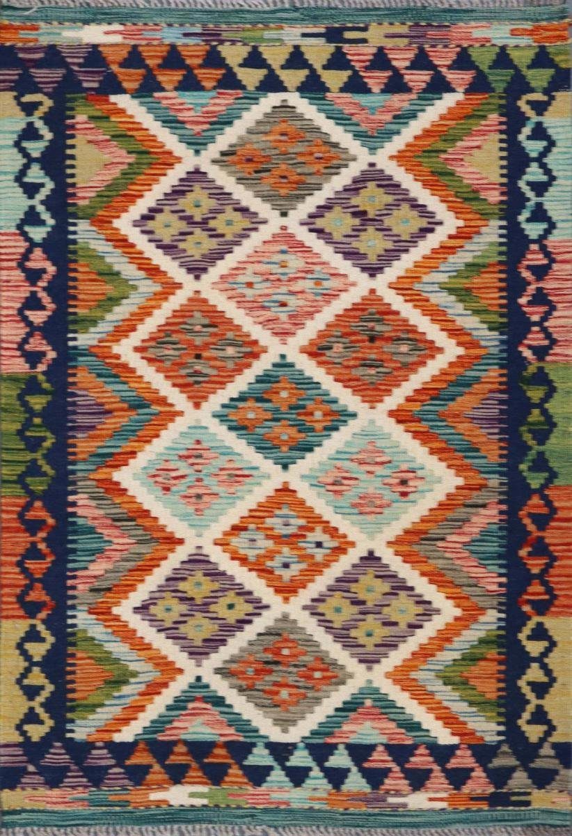 Orientteppich Kelim Afghan 82x119 Handgewebter Orientteppich, Nain Trading, rechteckig, Höhe: 3 mm