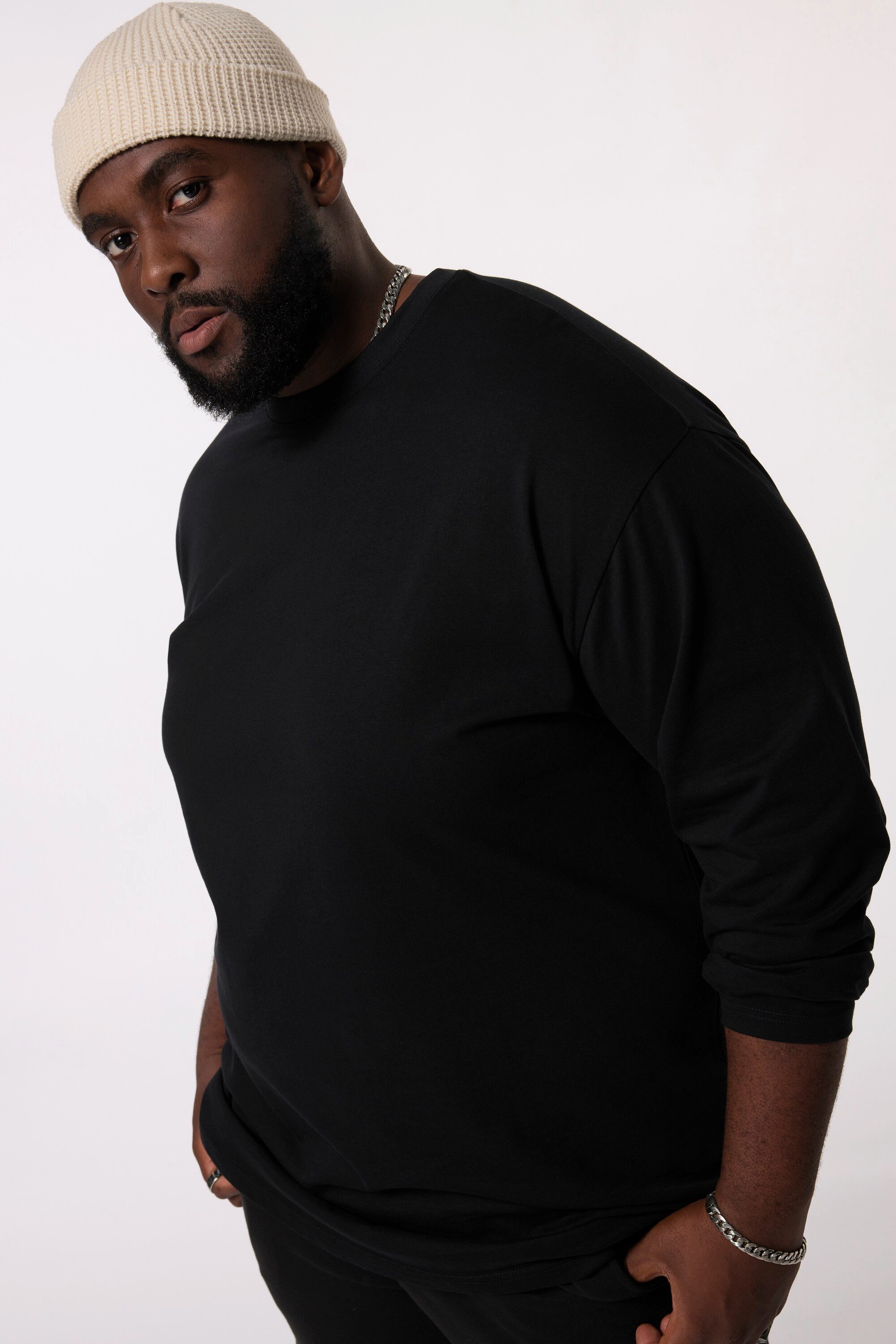 STHUGE T-Shirt Langarmshirt Basic oversized bis 8 XL günstig online kaufen