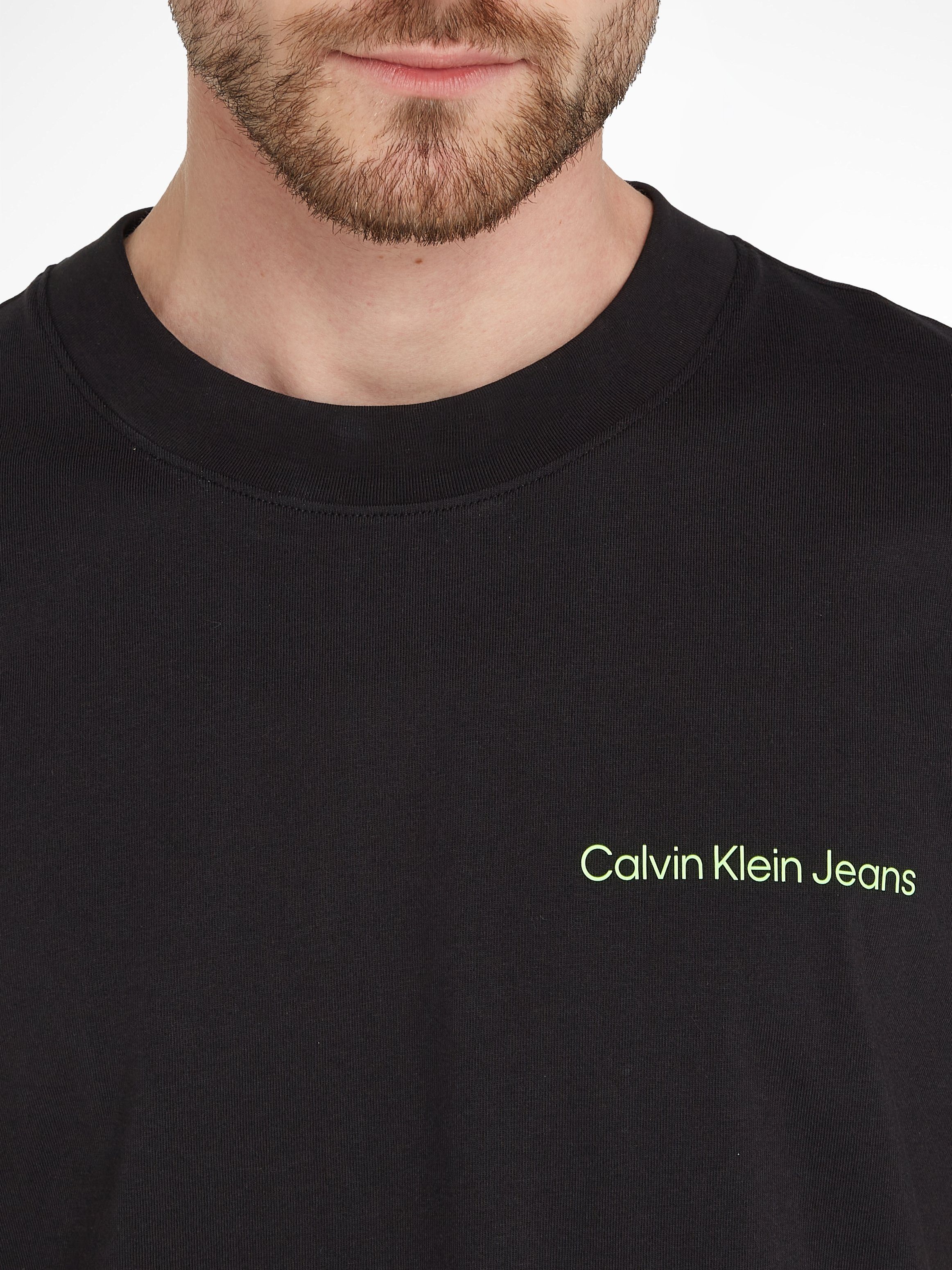 LOGO Jeans Ck Black Calvin Klein TEE T-Shirt TAPE