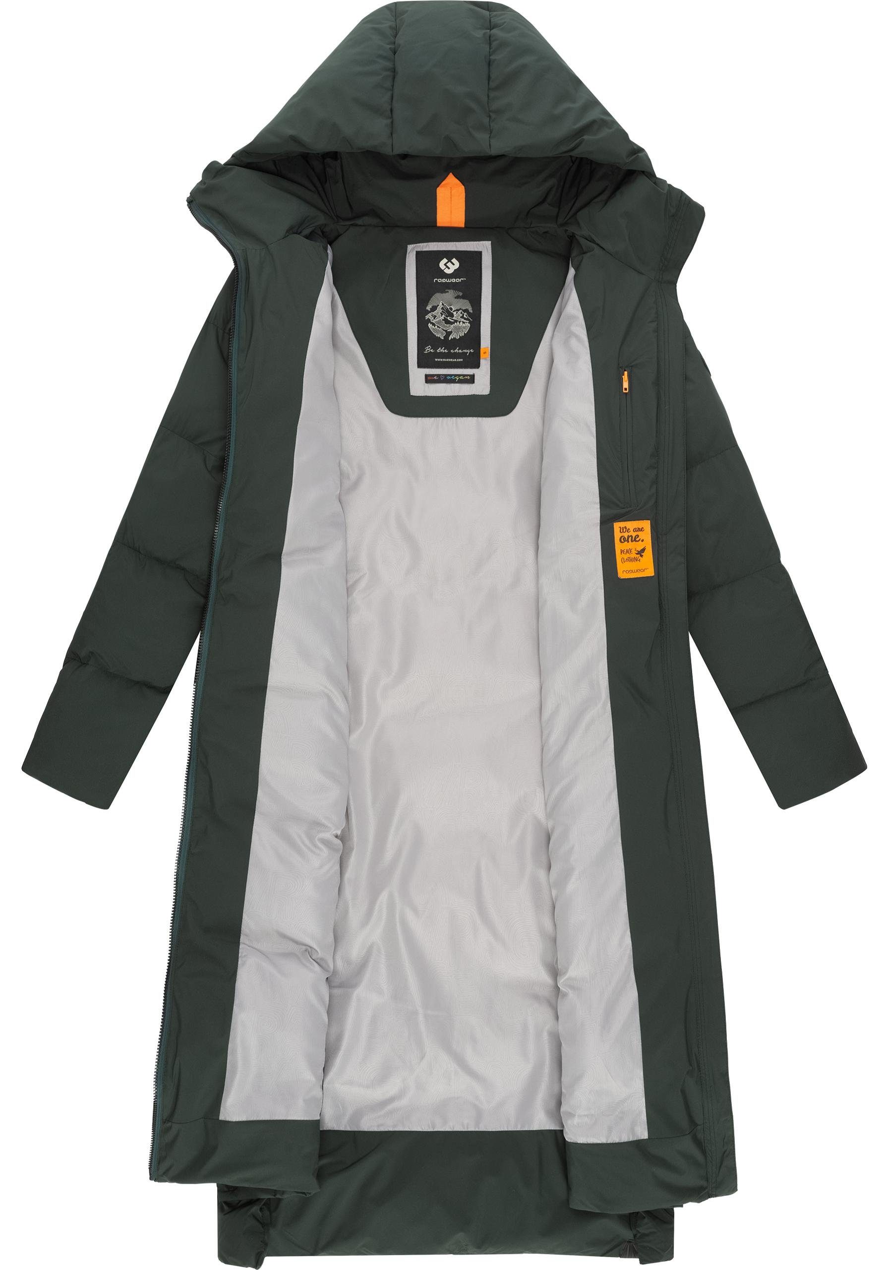Ragwear Wintermantel Patrise Extralanger Damen Winter Steppmantel mit Gehschlitzen – Bild 4 von 4