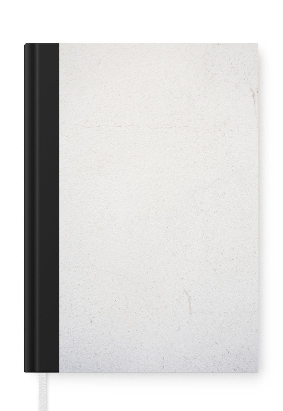 MuchoWow Notizbuch Beton - Weiß - Modern, Journal, Merkzettel, Tagebuch, Notizheft, A5, 98 Seiten, Haushaltsbuch