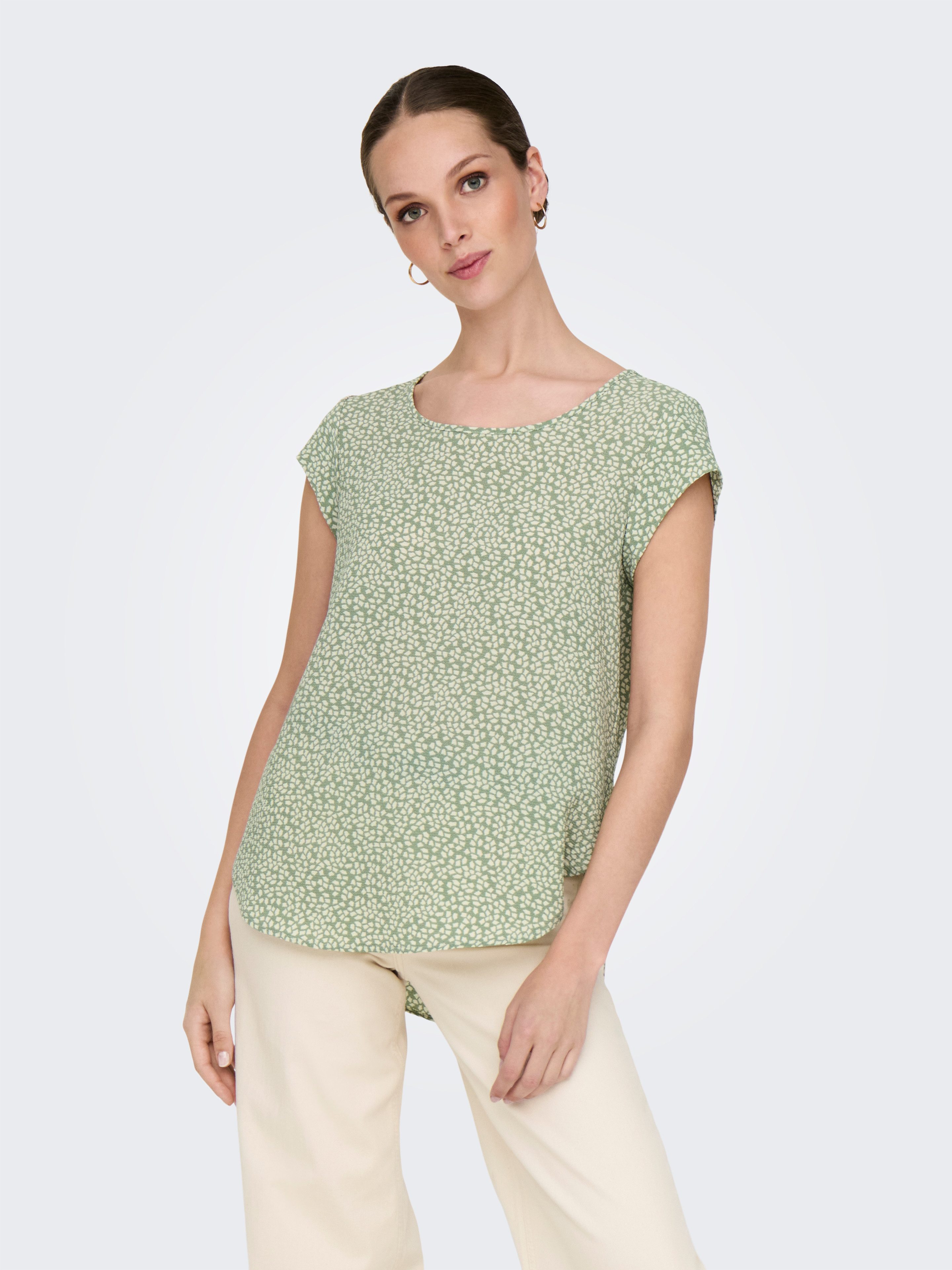 ONLY Shirtbluse ONLVIC S/S AOP TOP NOOS PTM mit Allover Druck