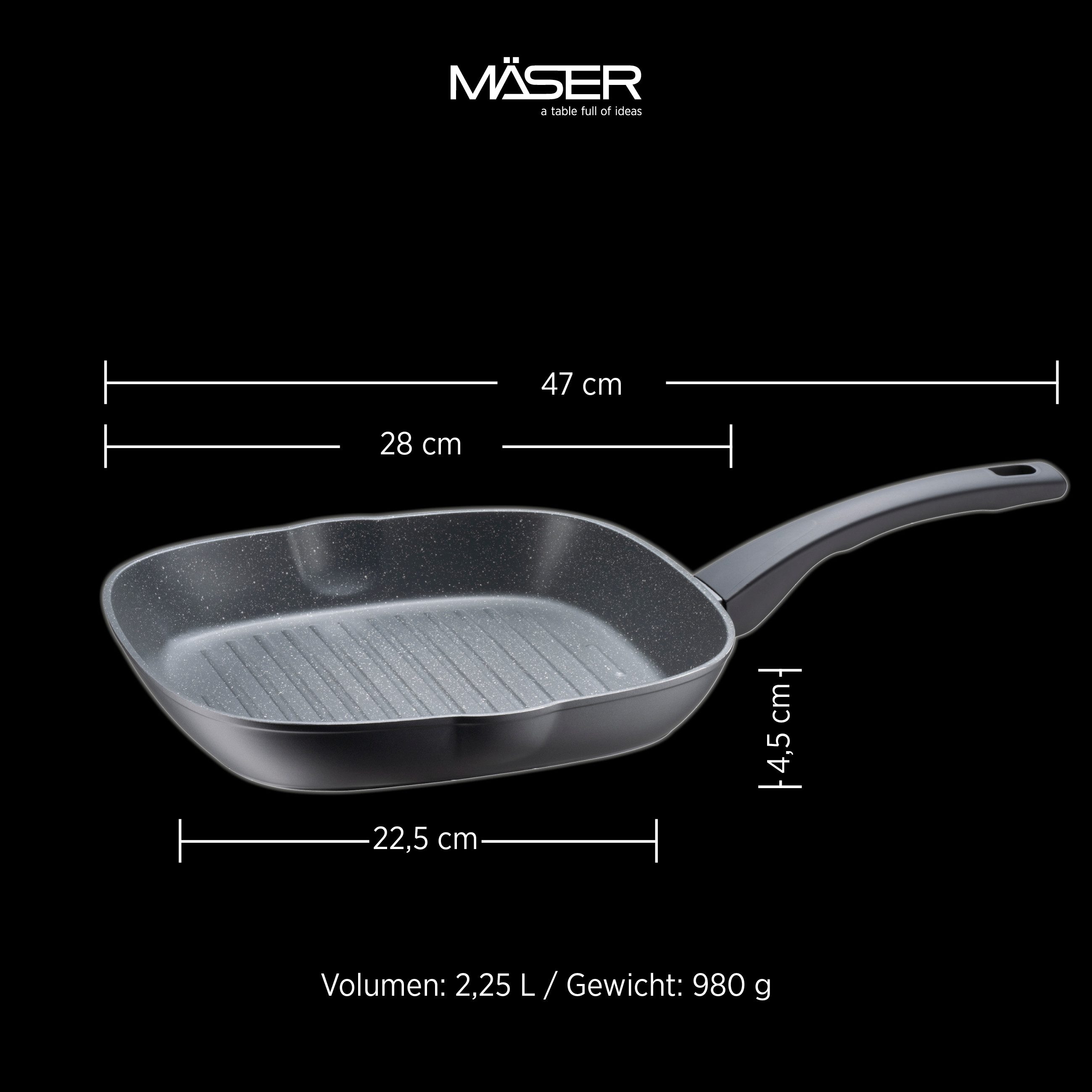 MÄSER Grillpfanne Leonis, Aluminium