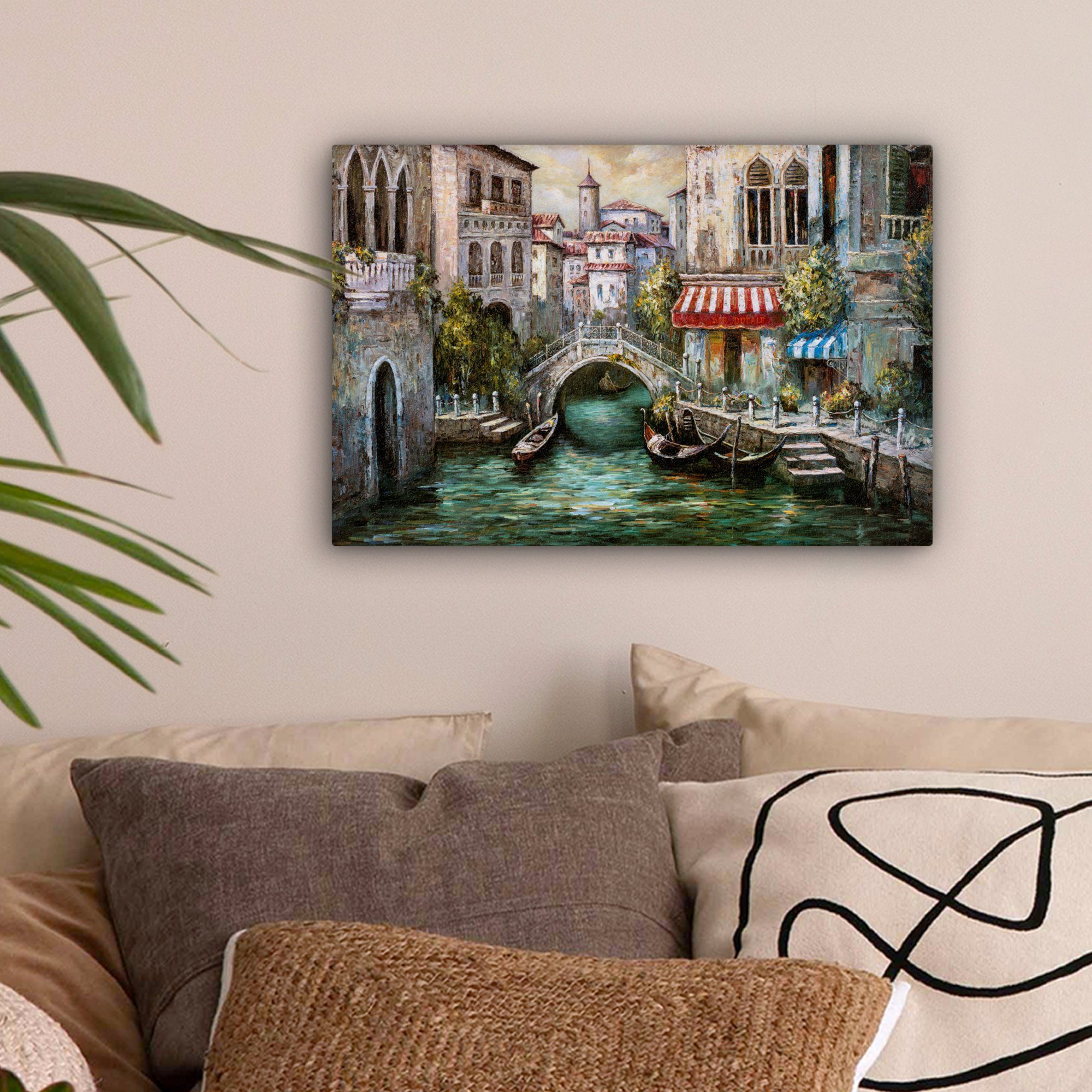 OneMillionCanvasses® Leinwandbild Kunstdrucke - Öl - Wasser - Graben - Ital günstig online kaufen