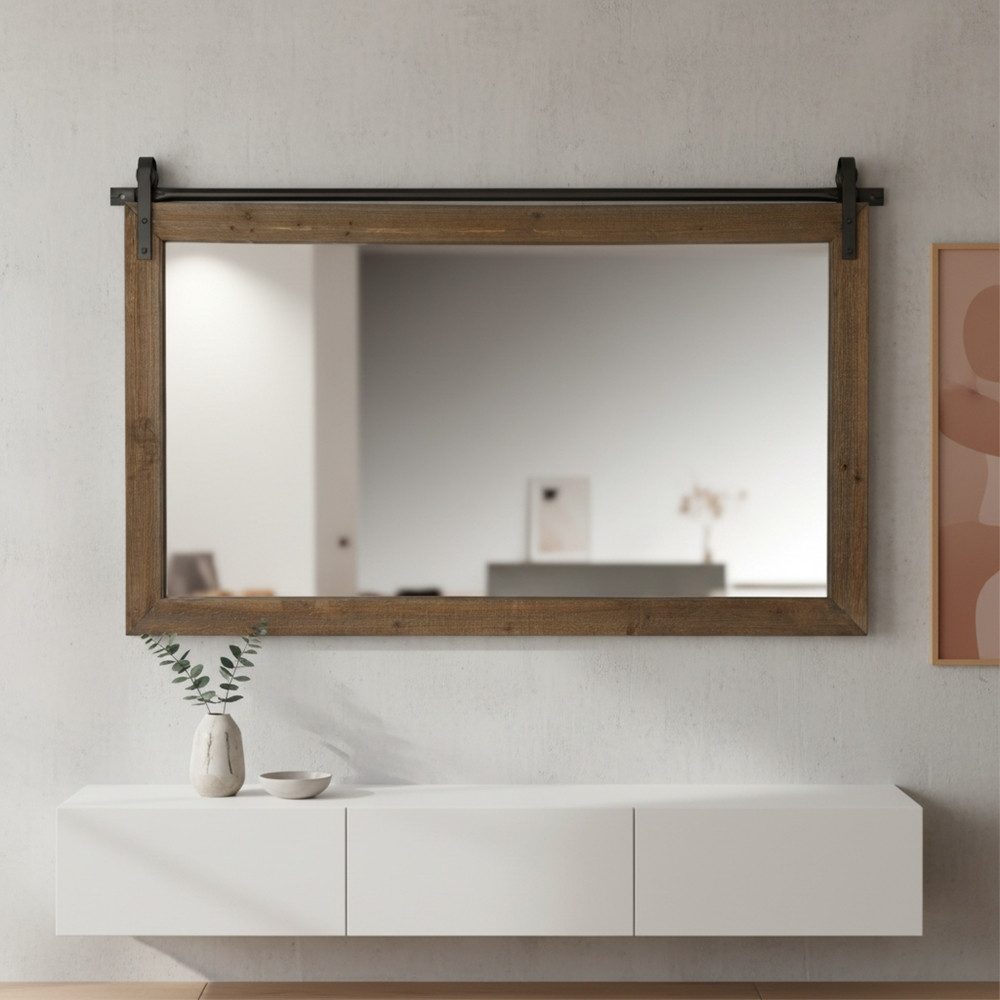 Melko Wandspiegel Hängespiegel 86 x 71 cm Flurspiegel Wandspiegel Kosmetikspiegel (Stück, 1-St., Stück), Wandspiegel