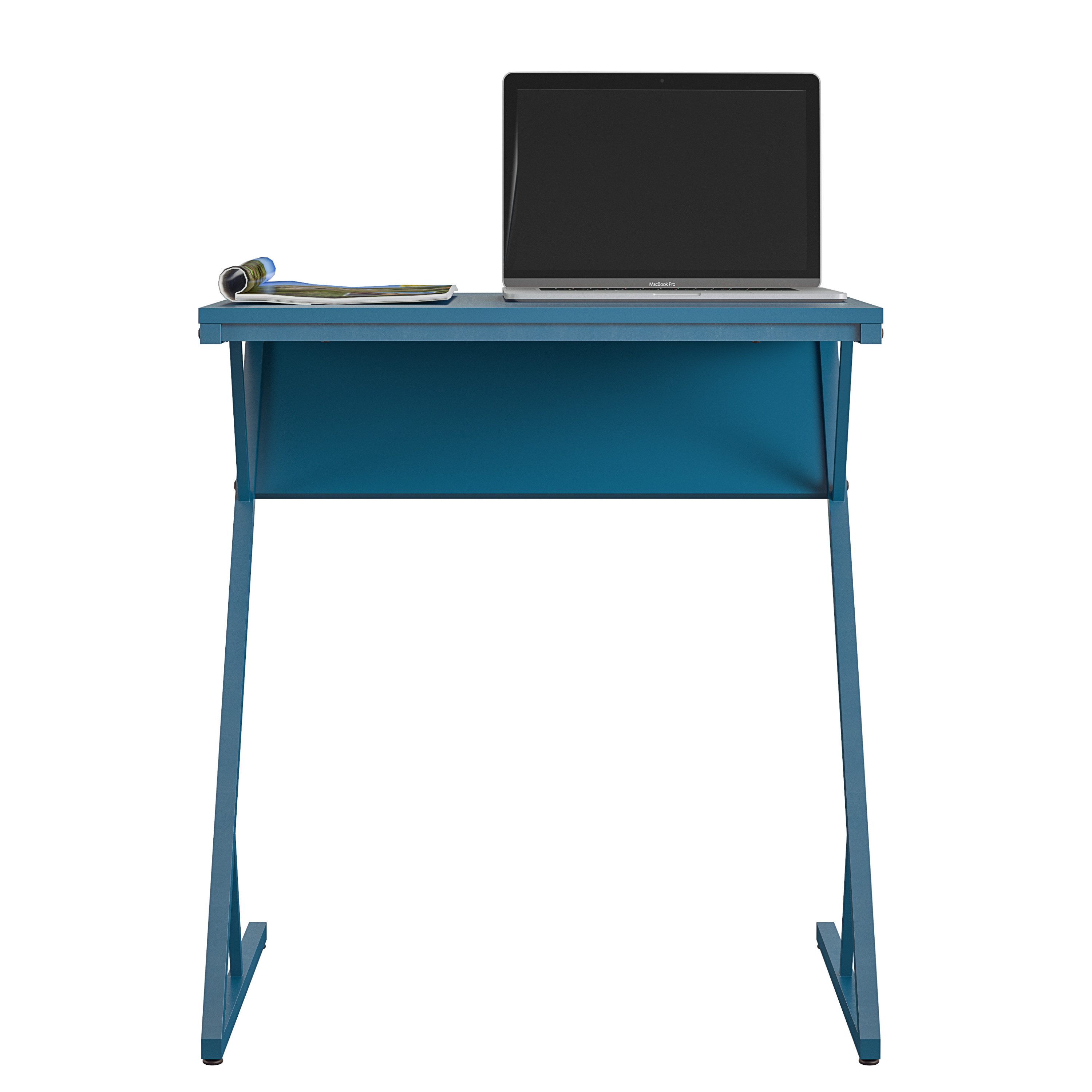 loft24 Schreibtisch Regal - Arbeitstisch Bürotisch Computertisch PC Tisch Schreibpult, Laptoptisch mit Metallgestell Breite 64 cm – Bild 4 von 5