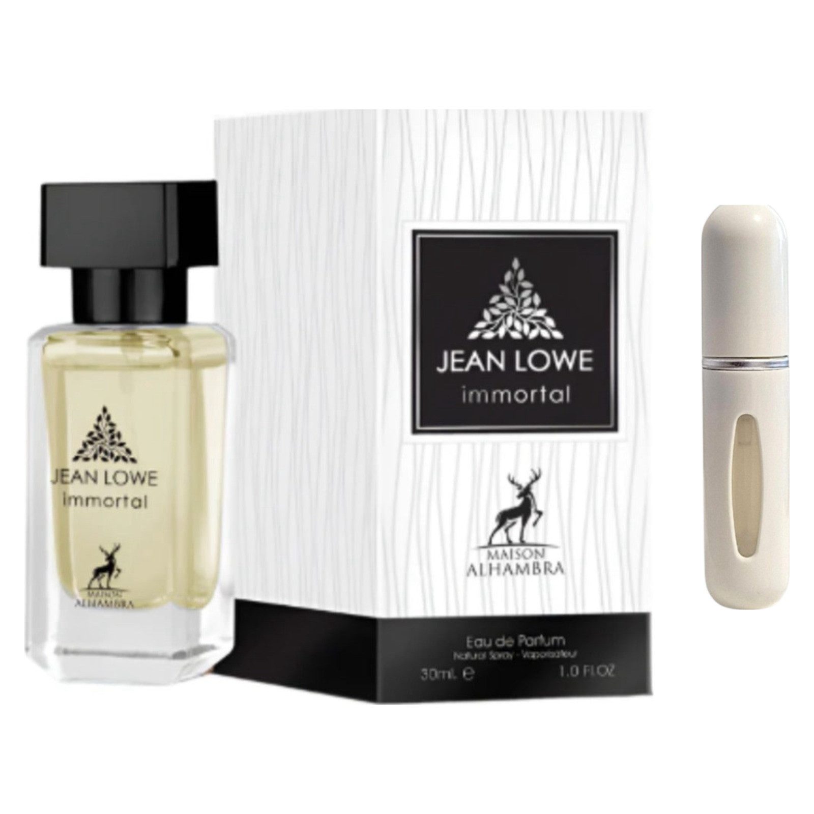 Maison Alhambra Duft-Set Jean Lowe Immortel EDP 30 ml + Parfümzerstäuber (leer)