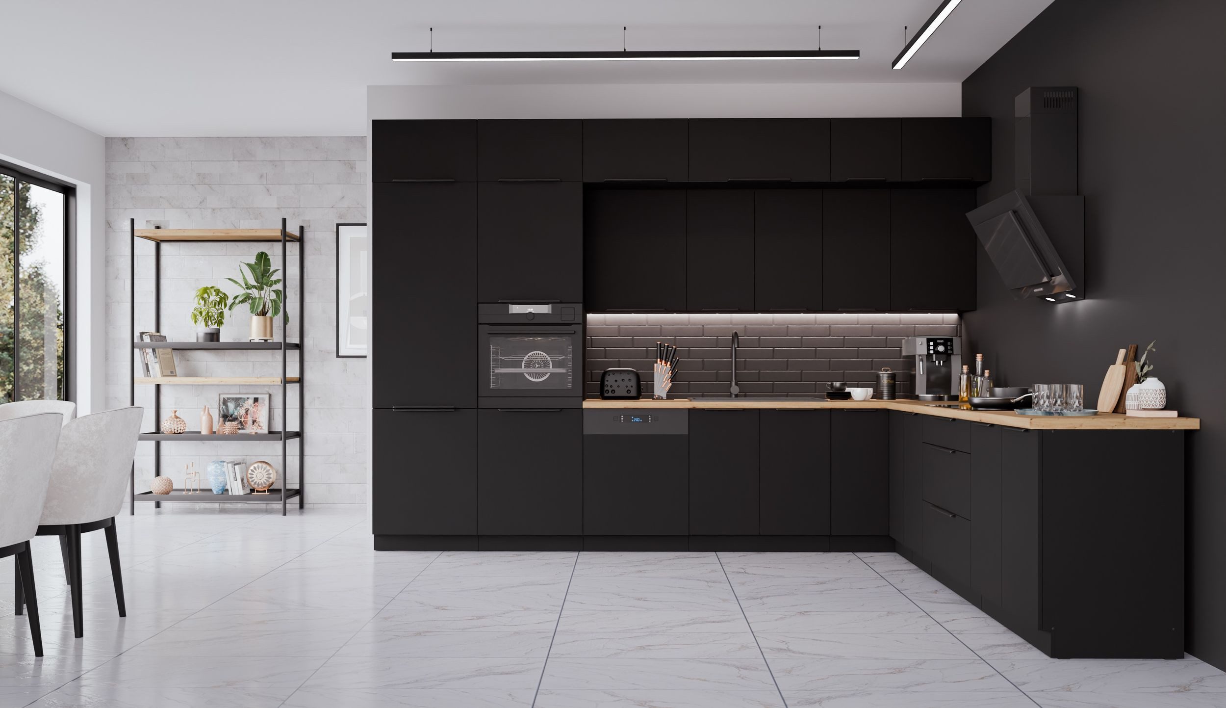 Küchen-Preisbombe Winkelküche SIENA 350x290 cm - XL Stauraum Küchenzeile Kü günstig online kaufen