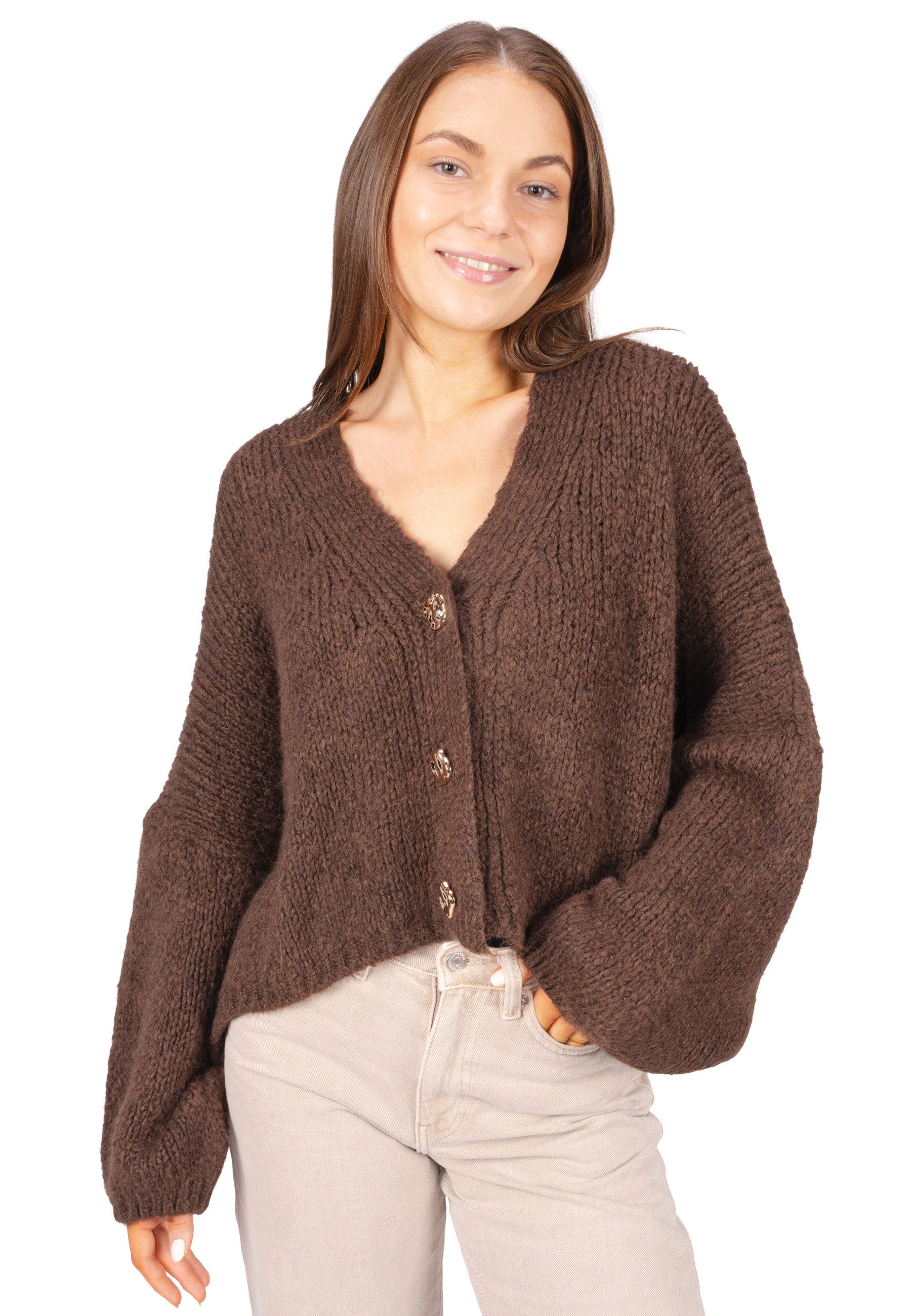 Seasons of April Cardigan JOJO (1-tlg) Damen Cardigan Strickjacke Oversize mit Knöpfen