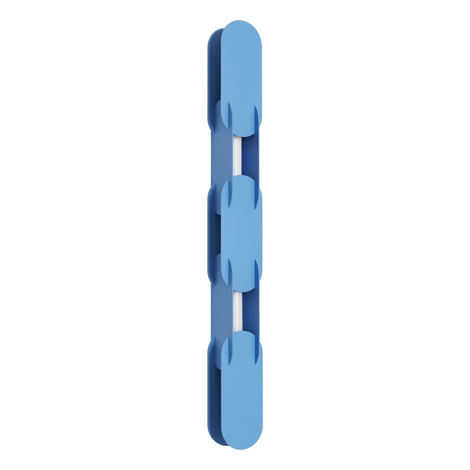 Licht-Erlebnisse Wandleuchte HENRI, LED fest integriert, Neutralweiß, LED Metall mit Dimmer 4000 K 1177 lm H: 91 cm Hellblau länglich